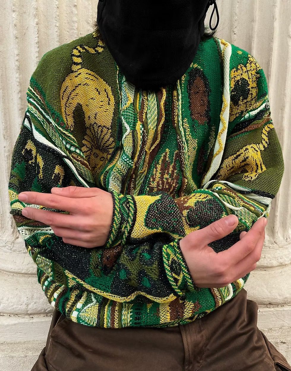 KAPITAL 7G knit Gaudy crew sweater brand new | eBay