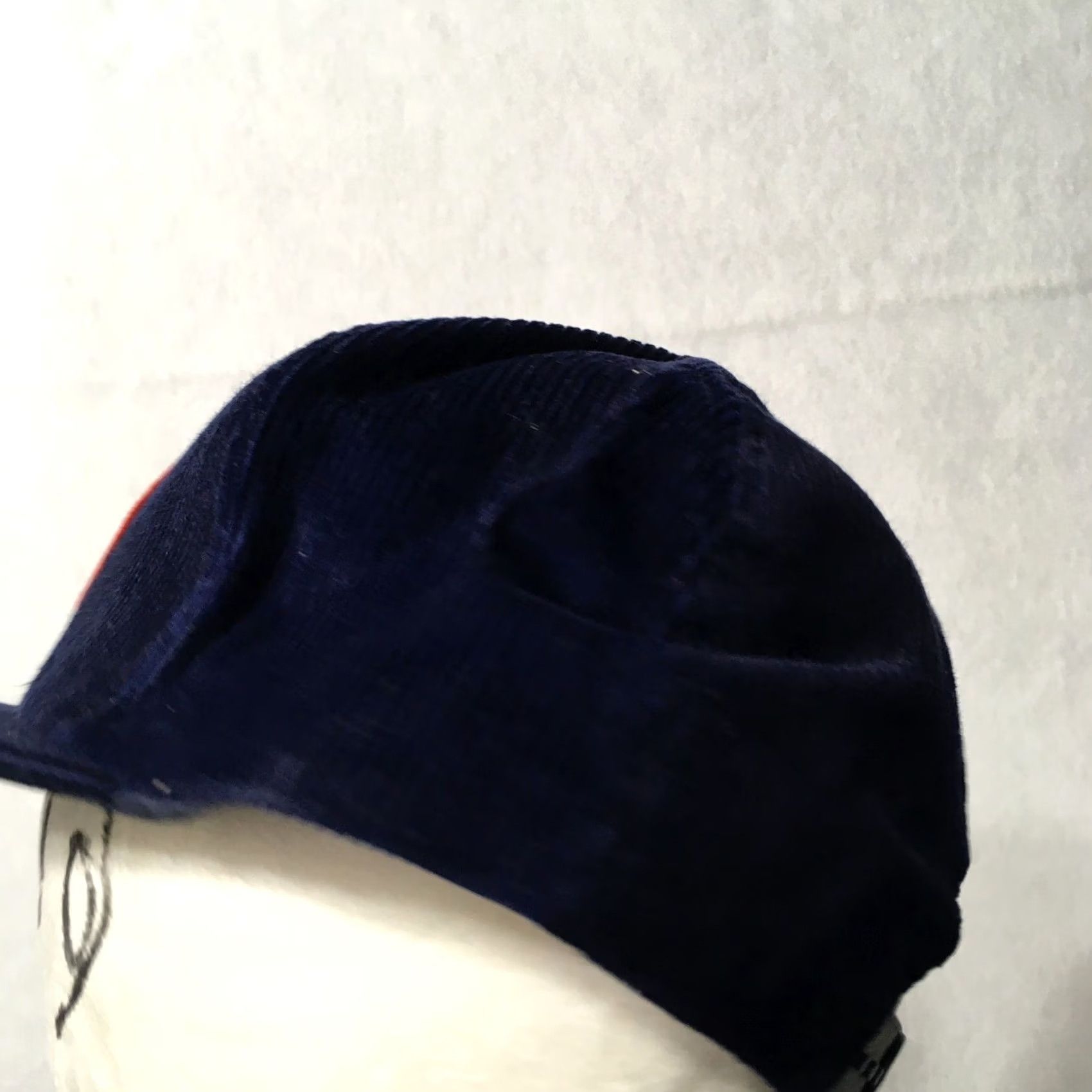 Vintage SNAP BACK Trucker Hat Mens Adjustable Blue corduroy STEAKTH BOMBER COTTON PATCH Size ONE SIZE - 5 Thumbnail