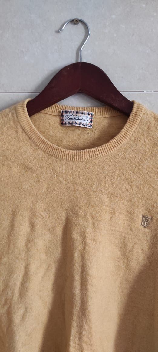 Burberry Vintage Mens Rare THOMAS BURBERRY Wool Knit Jumper