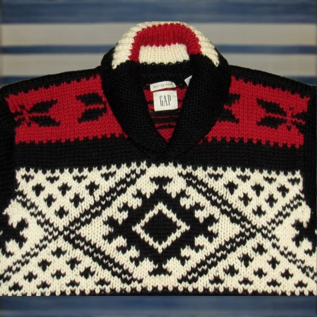 Gap Vtg GAP Wool Hand Knit Cowichan Pullover Sweater Medium Shirt Men XS? Size US M / EU 48-50 / 2 - 1 Thumbnail