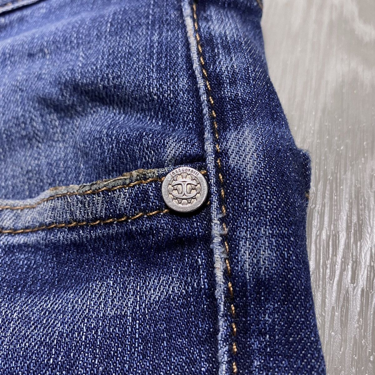 Just Cavalli Unisex Just Cavalli Slim Fit Washed Blue Jeans Denim Size US 31 - 12 Thumbnail