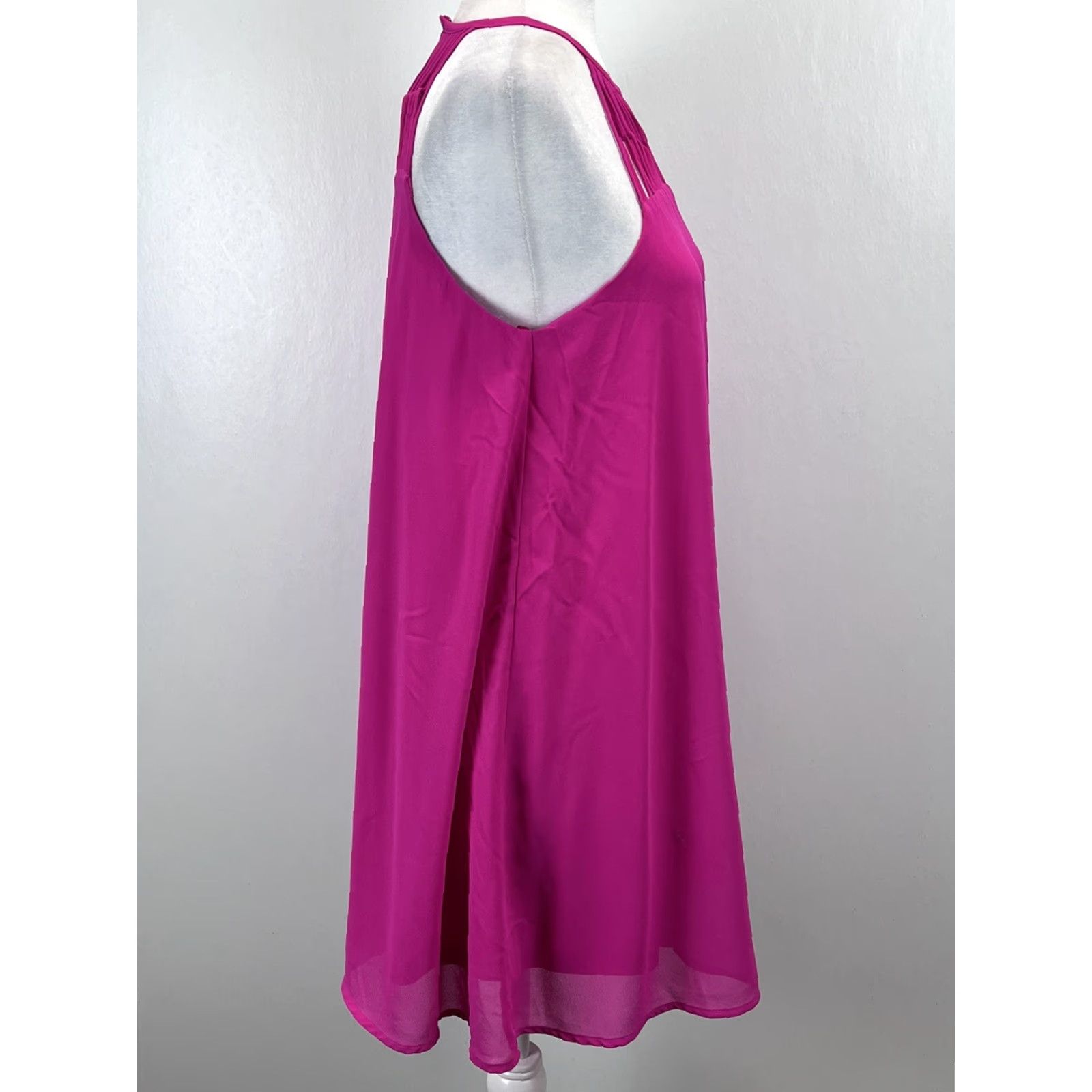Lulus Lulus Tell Me Fuschia Swing Dress Sz M Sleeveless Mini Bright Pink Barbie Signature? Size M / US 6-8 / IT 42-44 - 4 Thumbnail