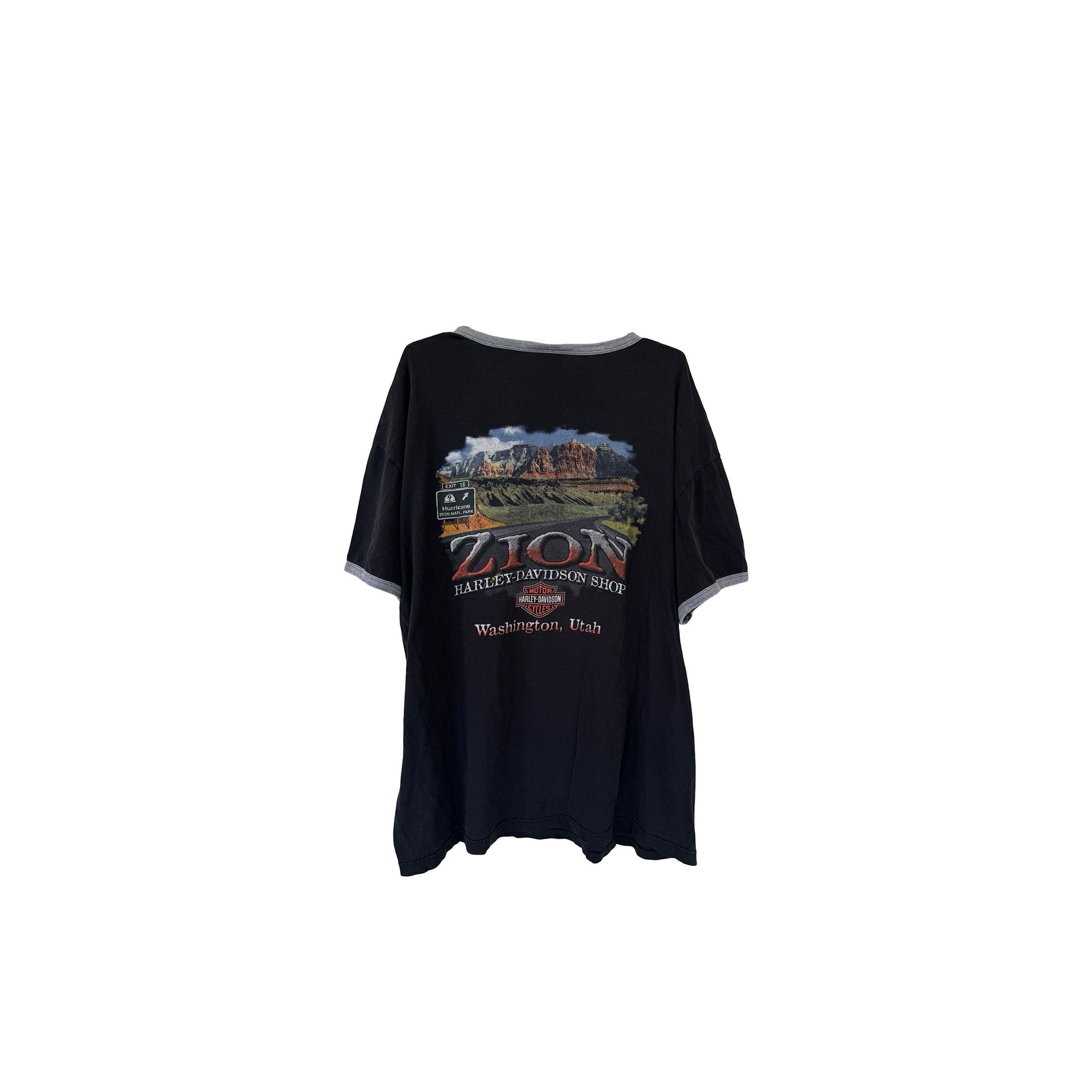 Vintage Harley Davidson Zion National Ringer Tee Size US XXL / EU 58 / 5 - 1 Thumbnail