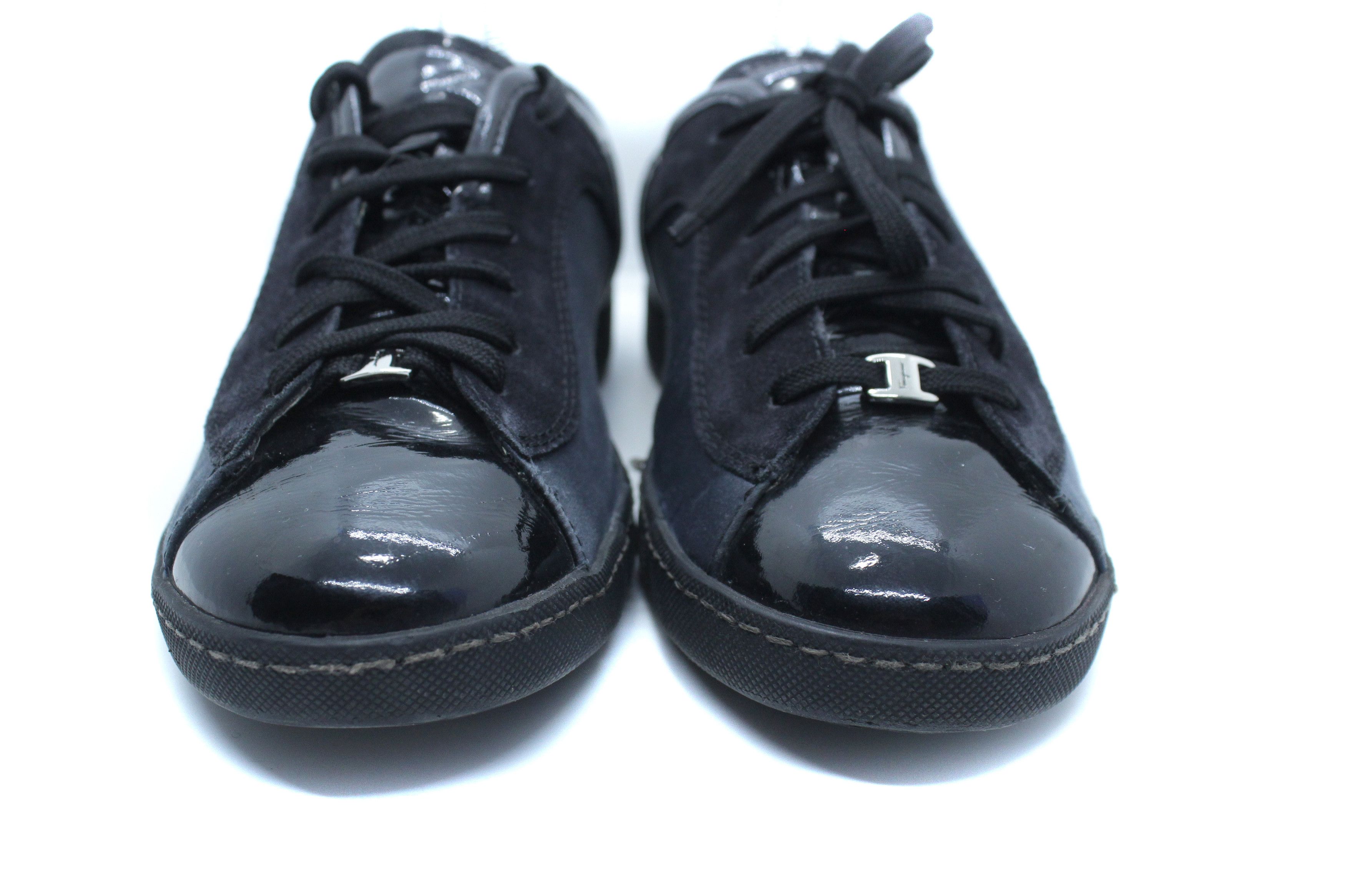 Salvatore Ferragamo Patent Leather Low Sneakers Size US 7 / IT 37 - 4 Thumbnail