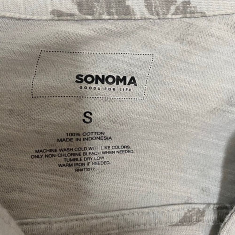 Sonoma Sonoma Floral Button Down Shirt Women’s Size S | Gray 100% C Size S / US 4 / IT 40 - 3 Thumbnail