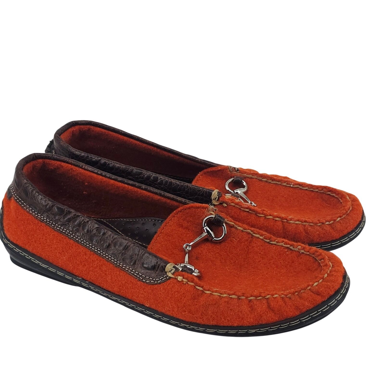 Nordstrom × Other T.B. Phelps Italian Wool Felt Horse Bit Orange Loafer 9 Size US 9 / EU 42 - 1 Thumbnail