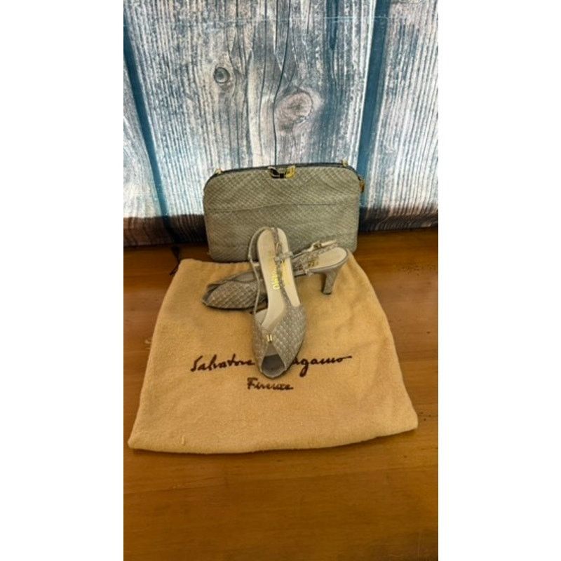 Salvatore Ferragamo Salvatore Ferragamo Women's Clutch & Heels Set Size 8 Size US 8 / IT 38 - 1 Thumbnail