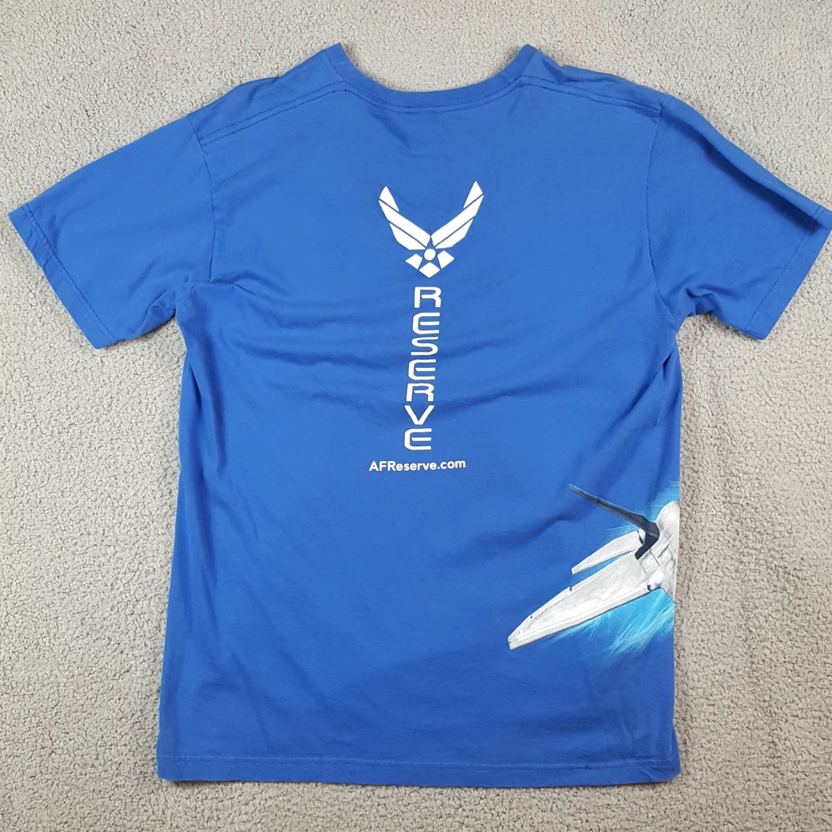 Vintage VINTAGE US Air Force Reserve Fighter Jet T-Shirt Men XL Military USAF Retro 2000s Blue Size US XL / EU 56 / 4 - 6 Thumbnail