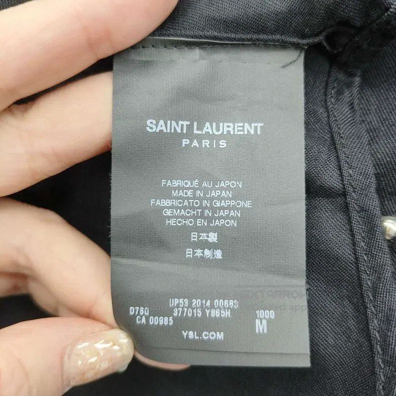 Saint Laurent Paris Saint Laurent Paris Black rivet long-sleeved shirt Size US M / EU 48-50 / 2 - 5 Thumbnail