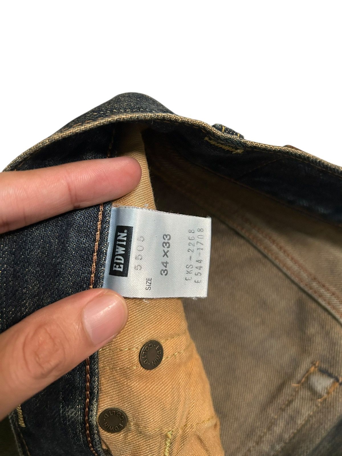 Japanese Brand × Kapital × Vintage Edwin Selvedge Rusty Vintage Japanese Denim Jeans Size US 35 - 7 Thumbnail