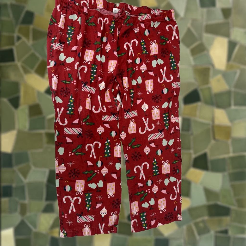 Old Navy Old Navy Womens Pajama Pants XXL Red Christmas Holiday Pants Nightwear Womens XL? Size 40" / US 18 - 1 Thumbnail