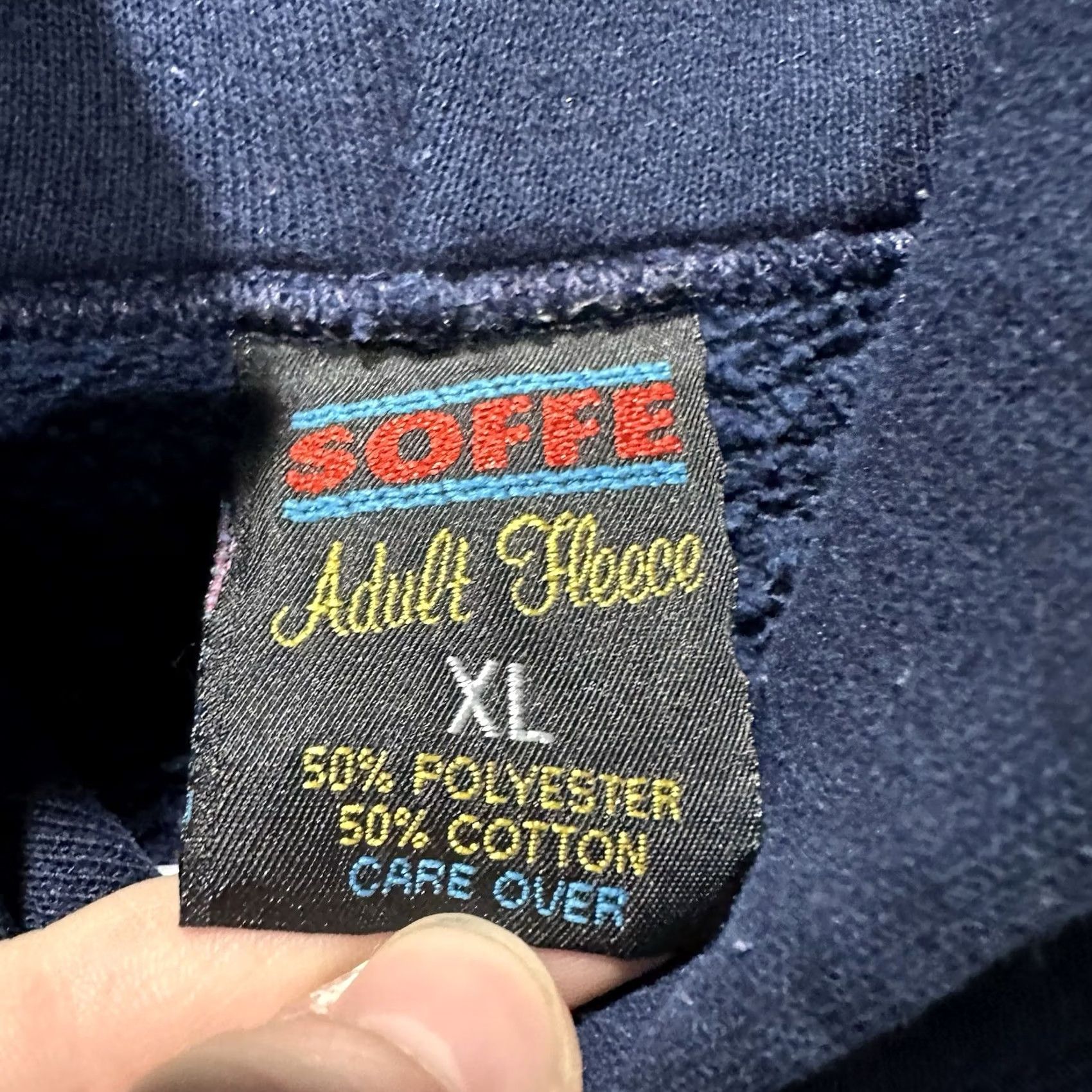 Soffe VINTAGE Soffe Navy Sweatshirt Mens XL Blue USA Pullover Fleece Pockets Lasting All Seasons Sweatshirt Mens XL Blue USA Size US XL / EU 56 / 4 - 5 Thumbnail