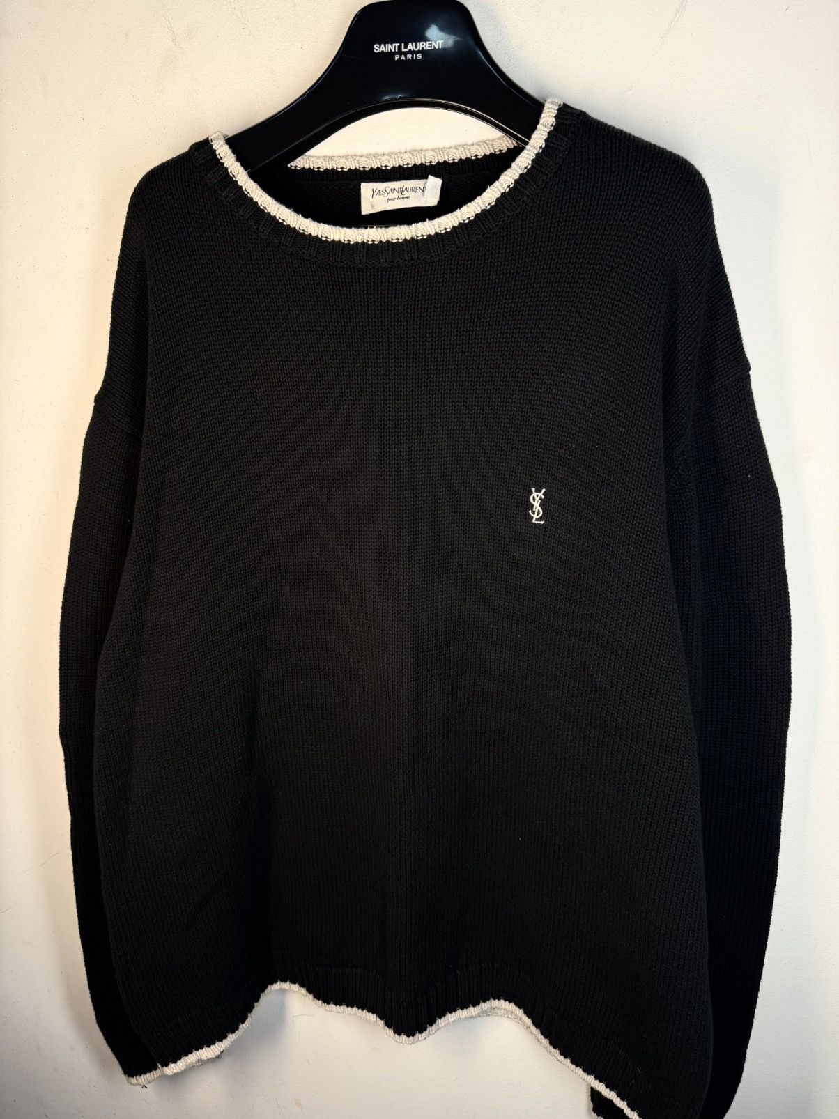 Yves Saint Laurent Black YSL Sweater Knit Size US XXL / EU 58 / 5 - 13 Thumbnail