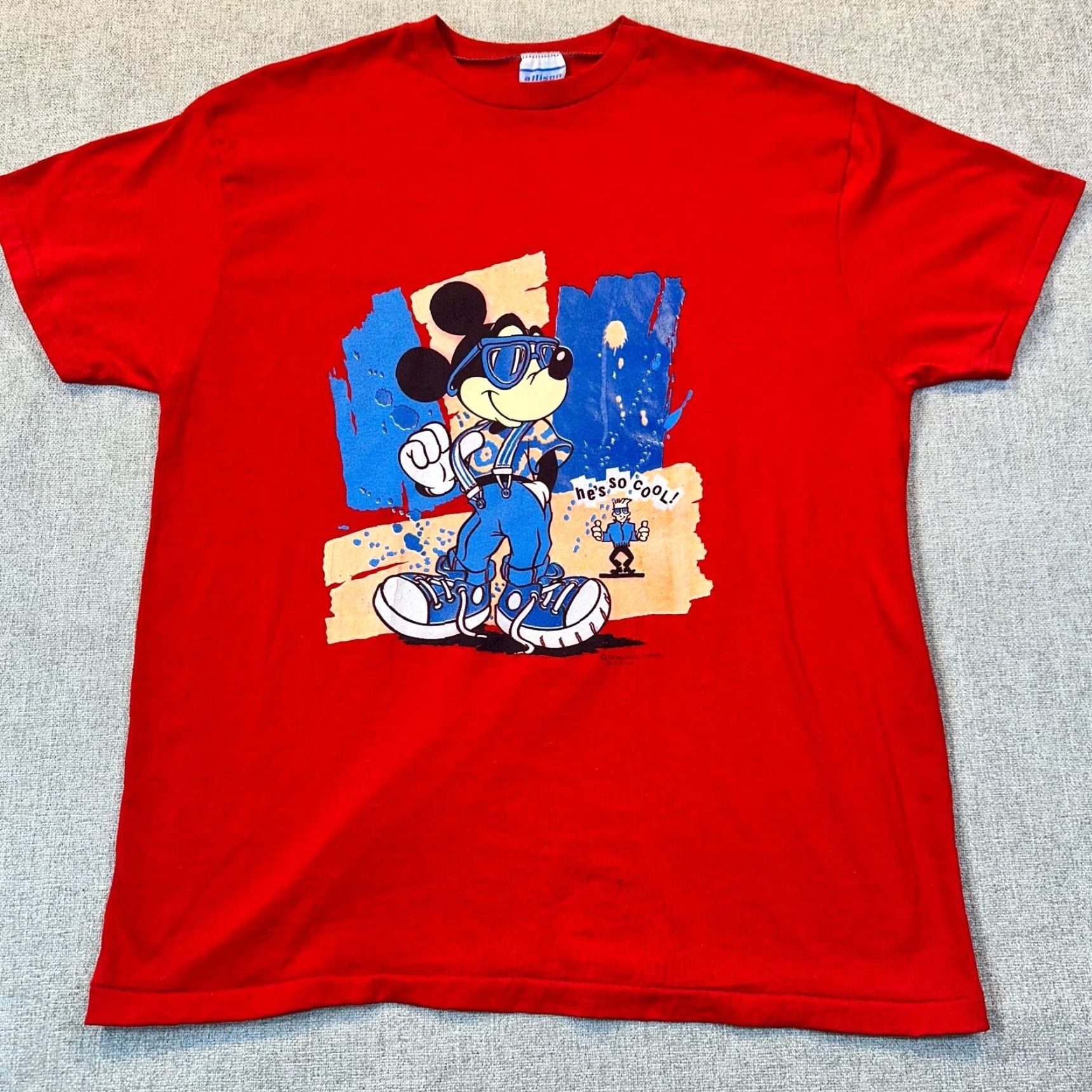 Vintage VINTAGE Allison Mickey Mouse XL Single Stitch T-Shirt Mens USA 90s 80s Disney Graphic Made in USA Size US XL / EU 56 / 4 - 3 Thumbnail