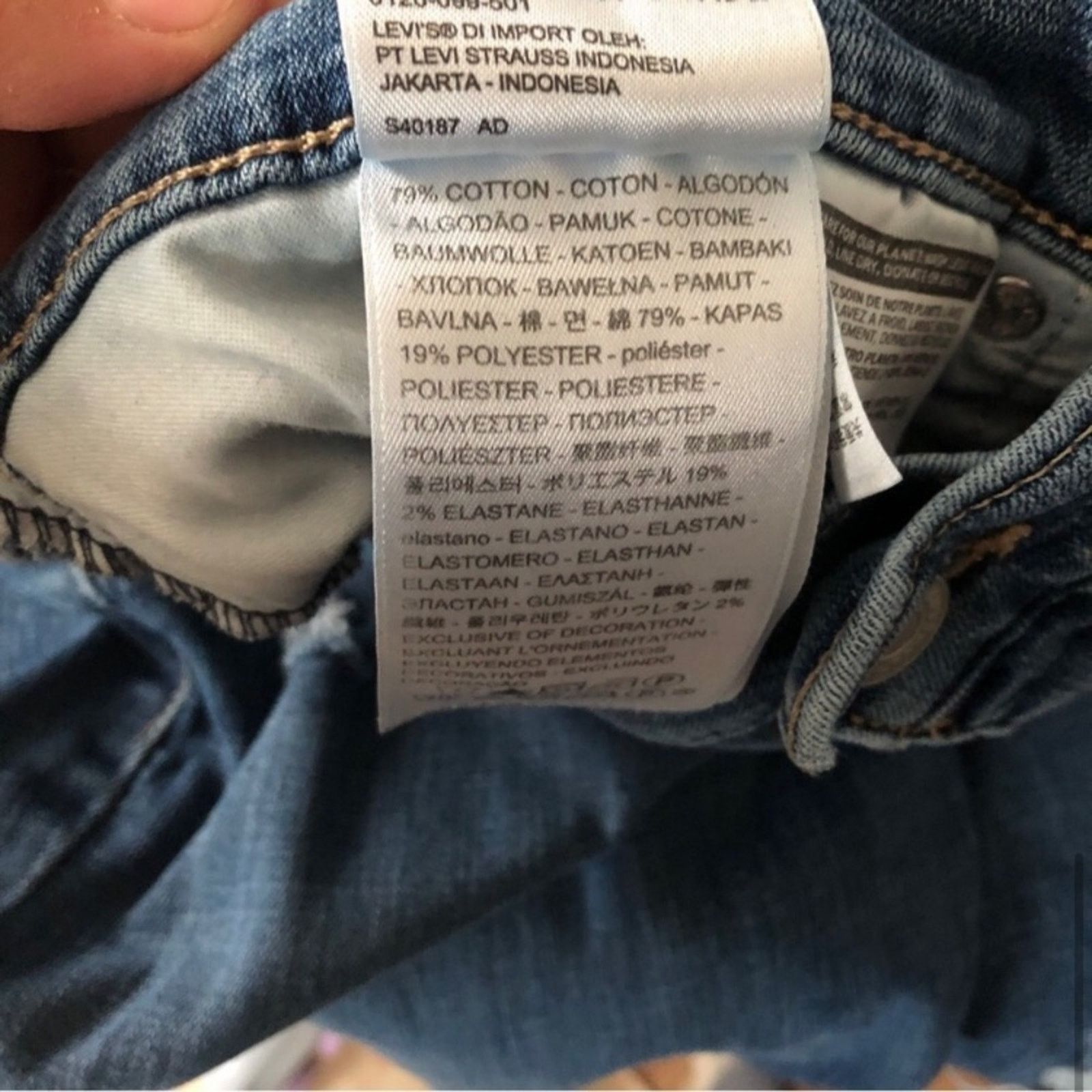 Levi's Levi's Jeans Shaping Skinny Distress Blue Denim Jeans Pants Size 34" / US 12 / IT 48 - 3 Thumbnail