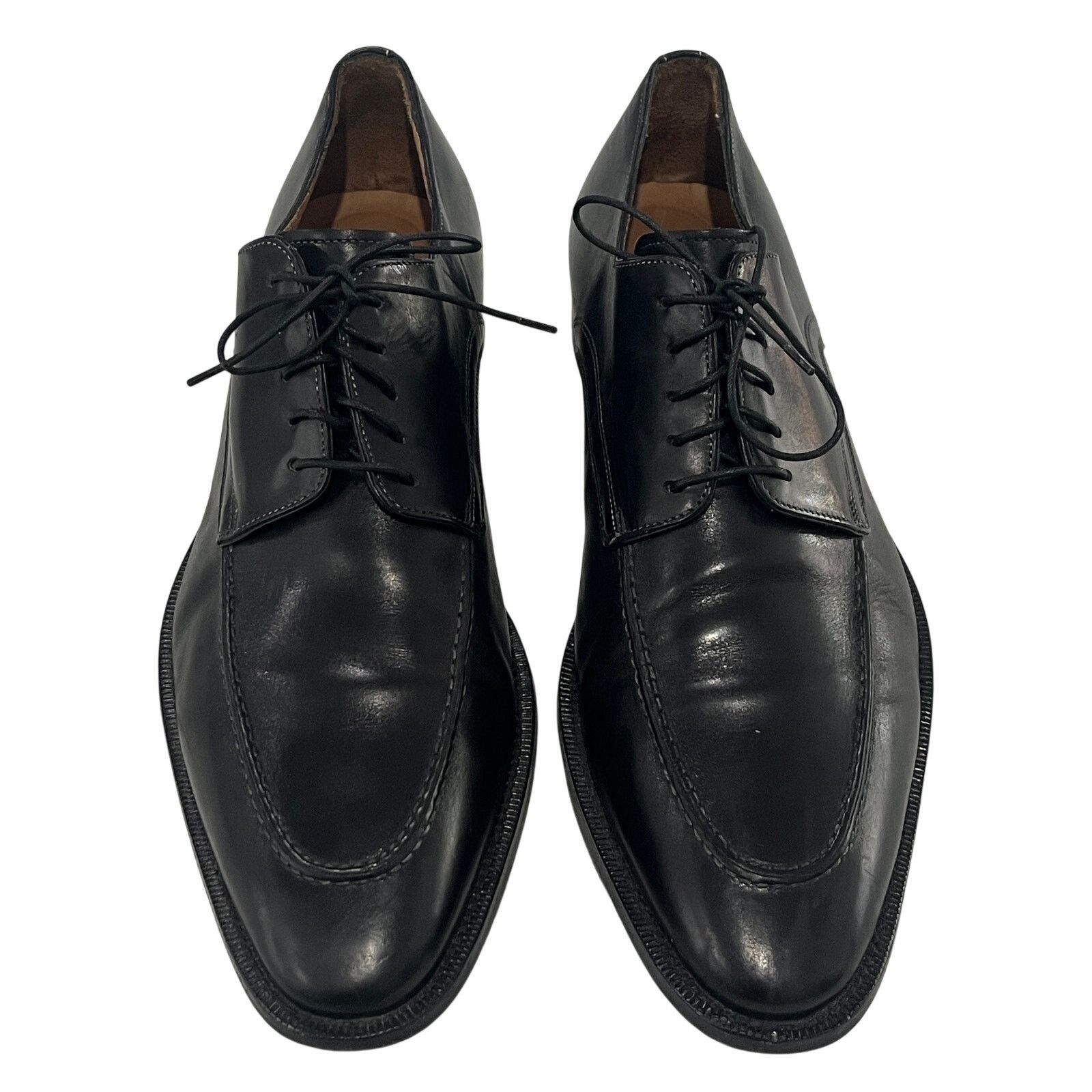 Santoni *DS27 SANTONI Men's Leather Oxford Dress Shoes Black Size 11 Size US 10 / EU 43 - 1 Thumbnail