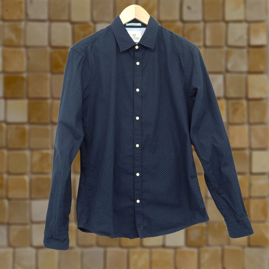 Scotch & Soda Scotch & Soda Vacanza Men’s Long Sleeve Navy Blue Circles Sz M Shirt Size US M / EU 48-50 / 2 - 1 Thumbnail