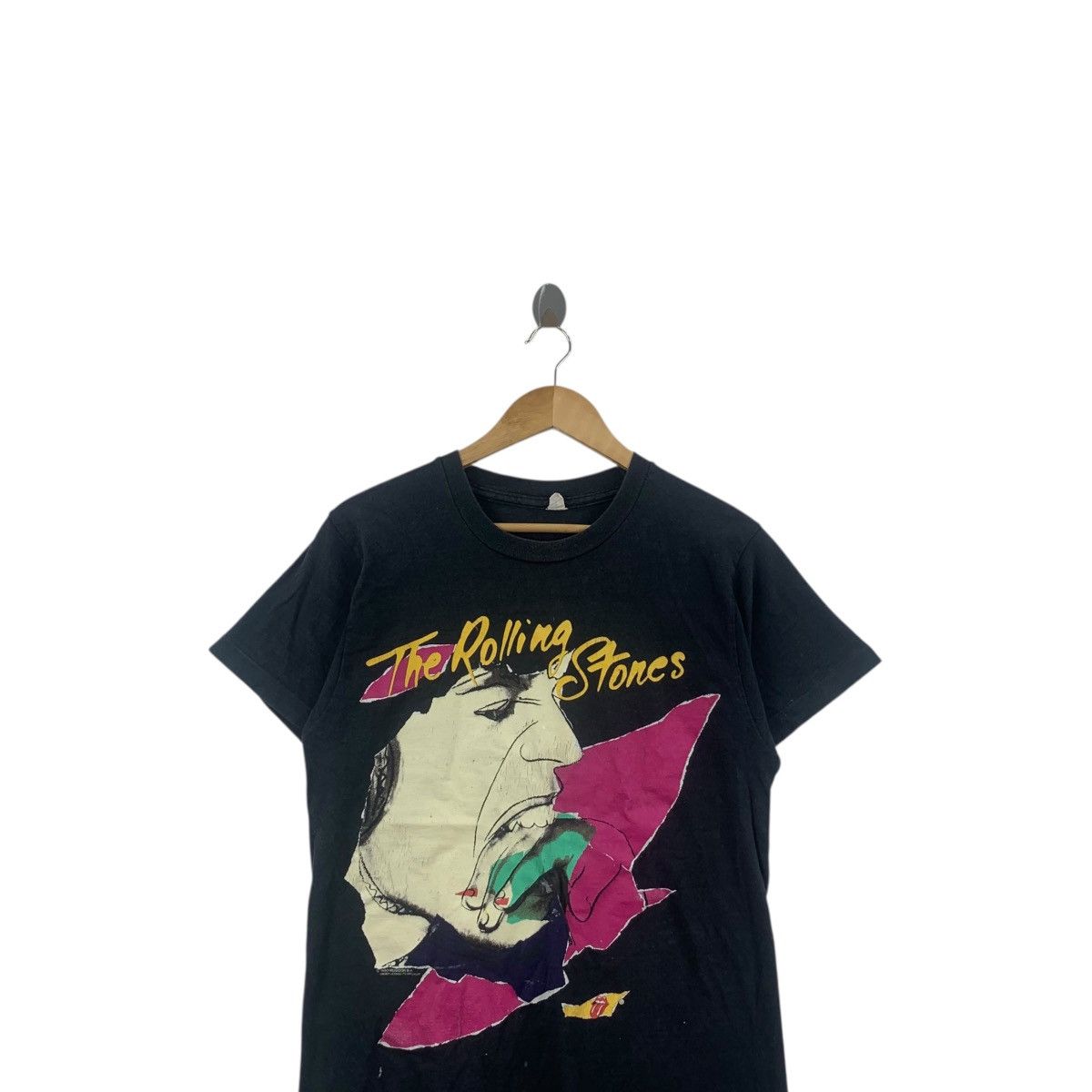 Band Tees Vintage THE ROLLING STONES x ANDY WARHOL 1990 Tour Tee Shirt Size US S / EU 44-46 / 1 - 2 Thumbnail