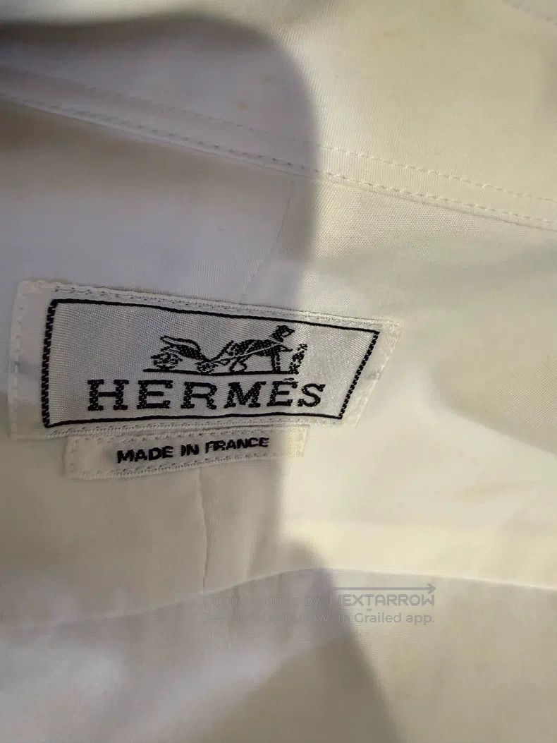 Hermes Hermes White Shirt Size S / US 4 / IT 40 - 3 Thumbnail