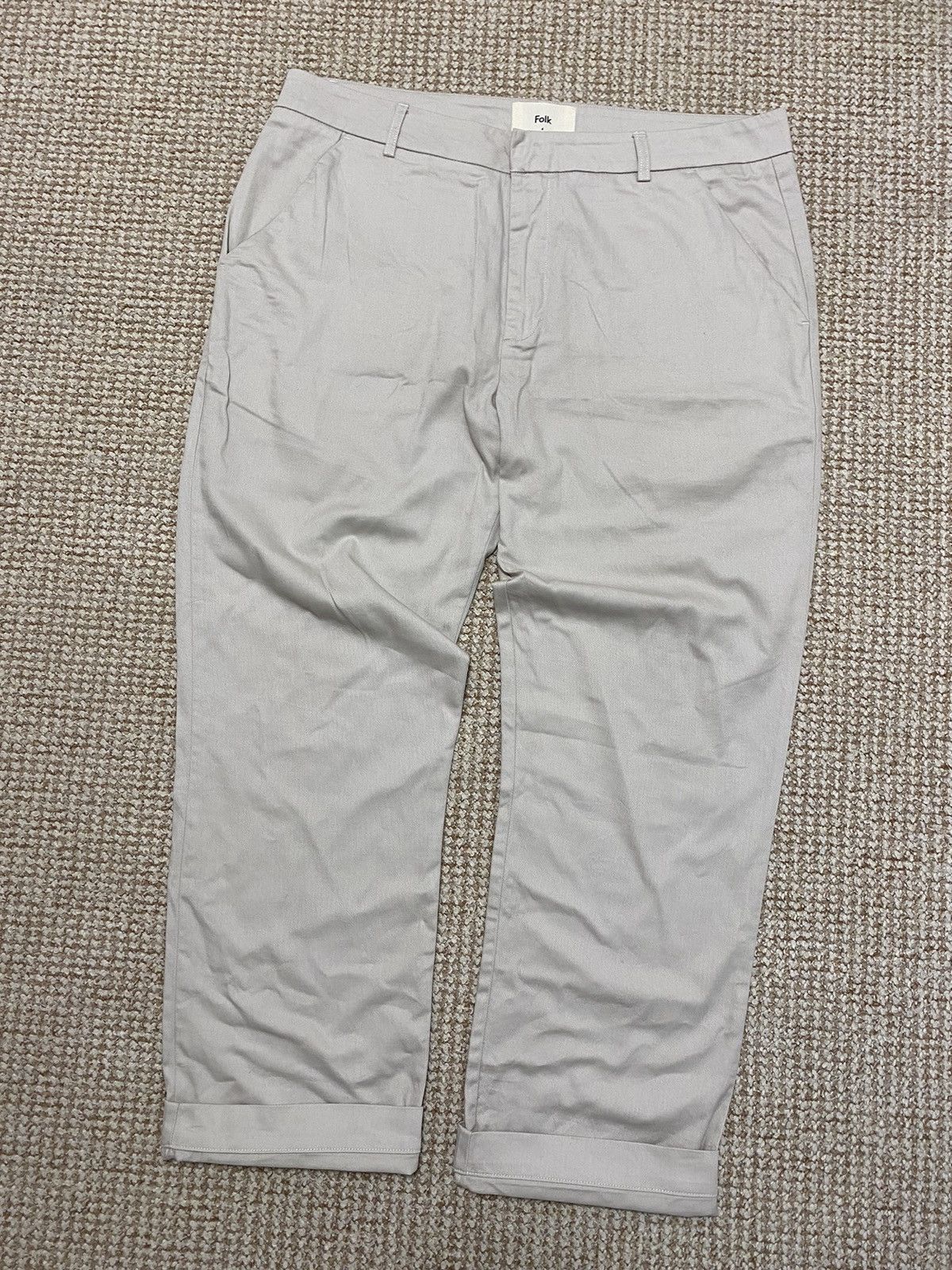 Folk Folk beige casual cotton chino pants - size 4 Size US 35 - 1 Thumbnail