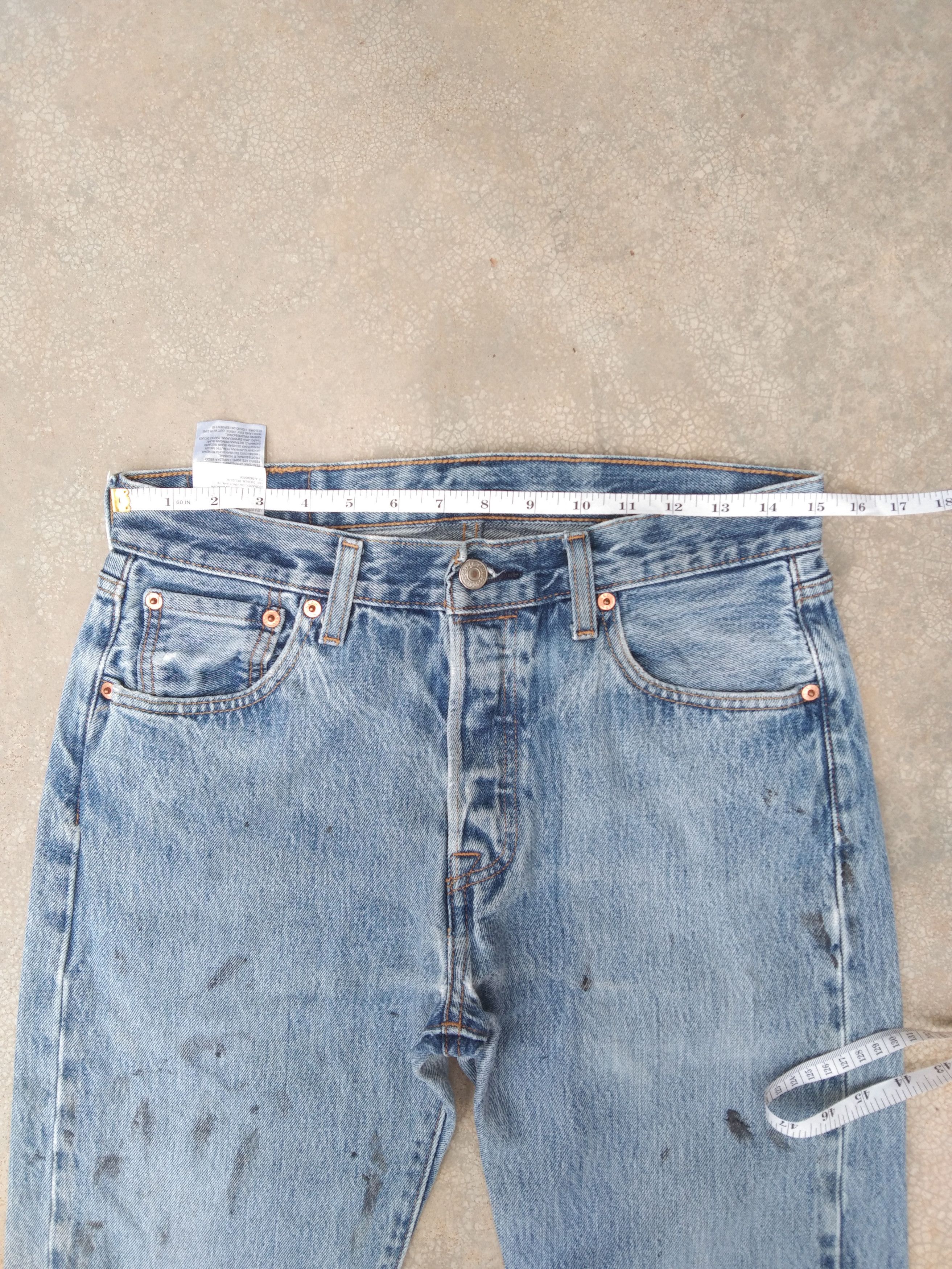 Levi's × Vintage Vintage Levis 501 Painter Distressed Jeans 30x29 Size US 30 / EU 46 - 7 Thumbnail