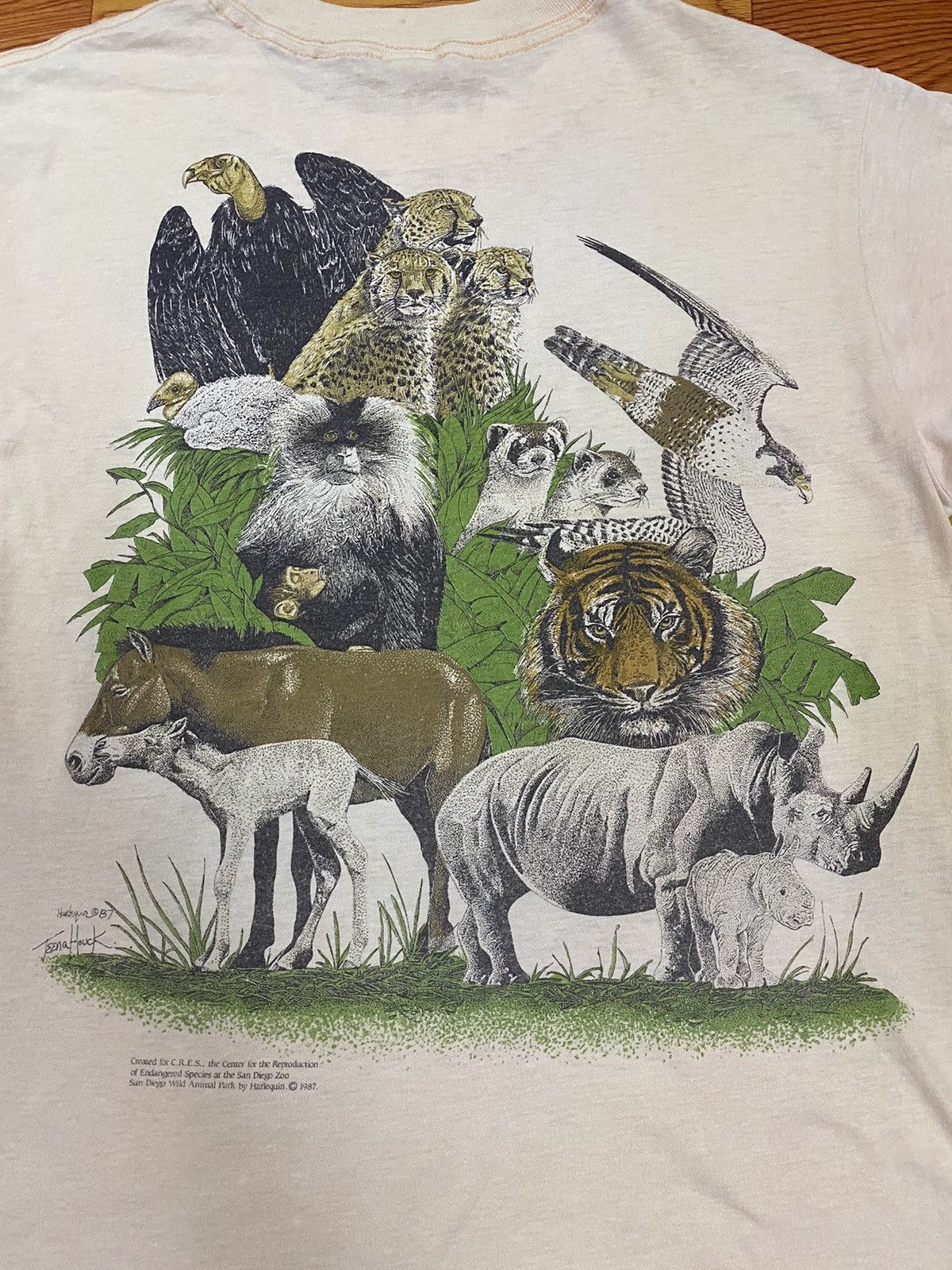 Vintage Rare Vintage 80s Animal Tee By Harlequin Size US M / EU 48-50 / 2 - 5 Thumbnail
