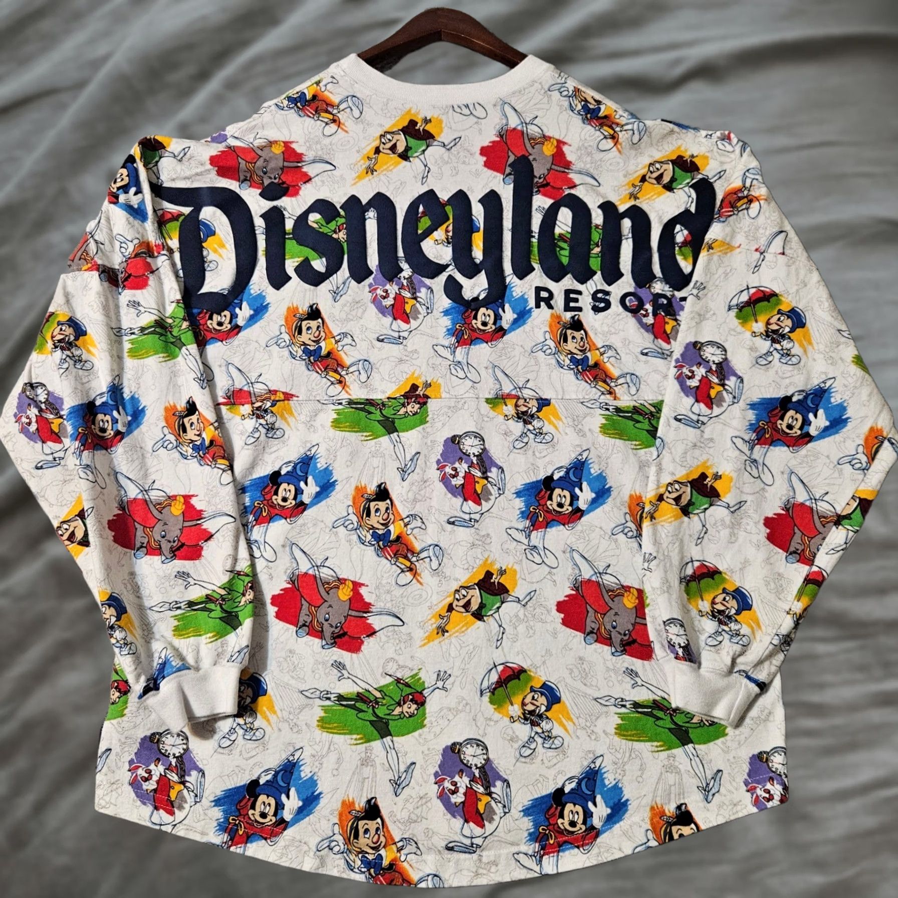 Disney Disney Mens Large White Disneyland Disneyworld Resort Spirit Jersey AOP Size US L / EU 52-54 / 3 - 1 Thumbnail