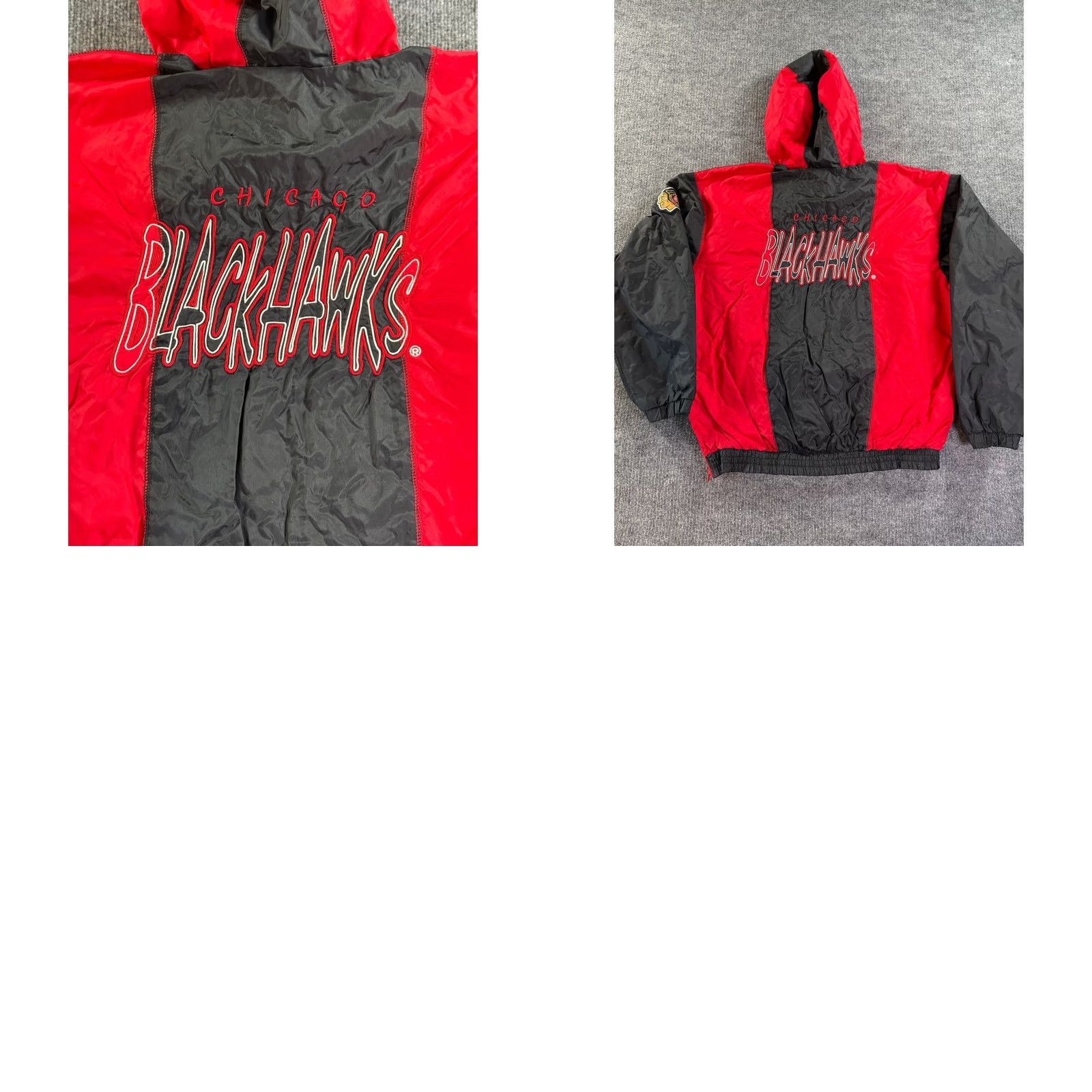 Starter VINTAGE Starter Chicago Blackhawks Windbreaker Jacket Mens XL Red Black NHL Logo Size US XL / EU 56 / 4 - 9 Thumbnail