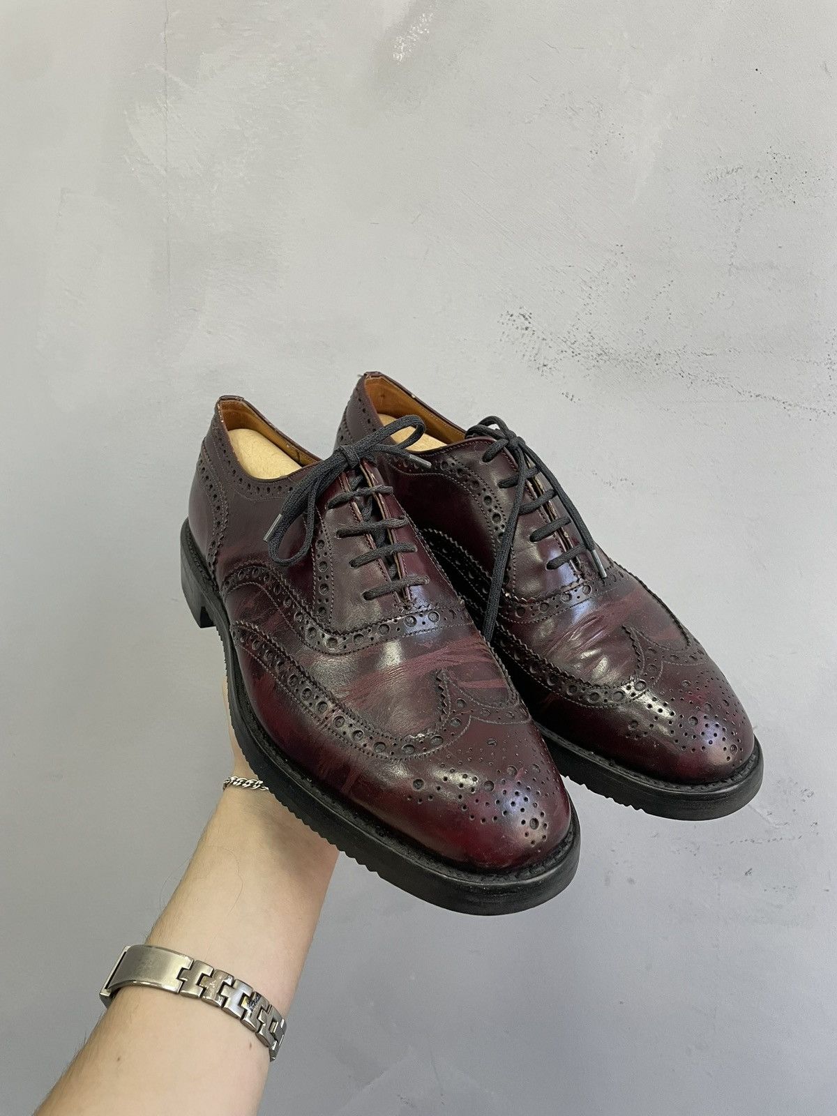 Church's Church’s England red leather brogue oxford shoes retro Size US 9 / EU 42 - 1 Thumbnail