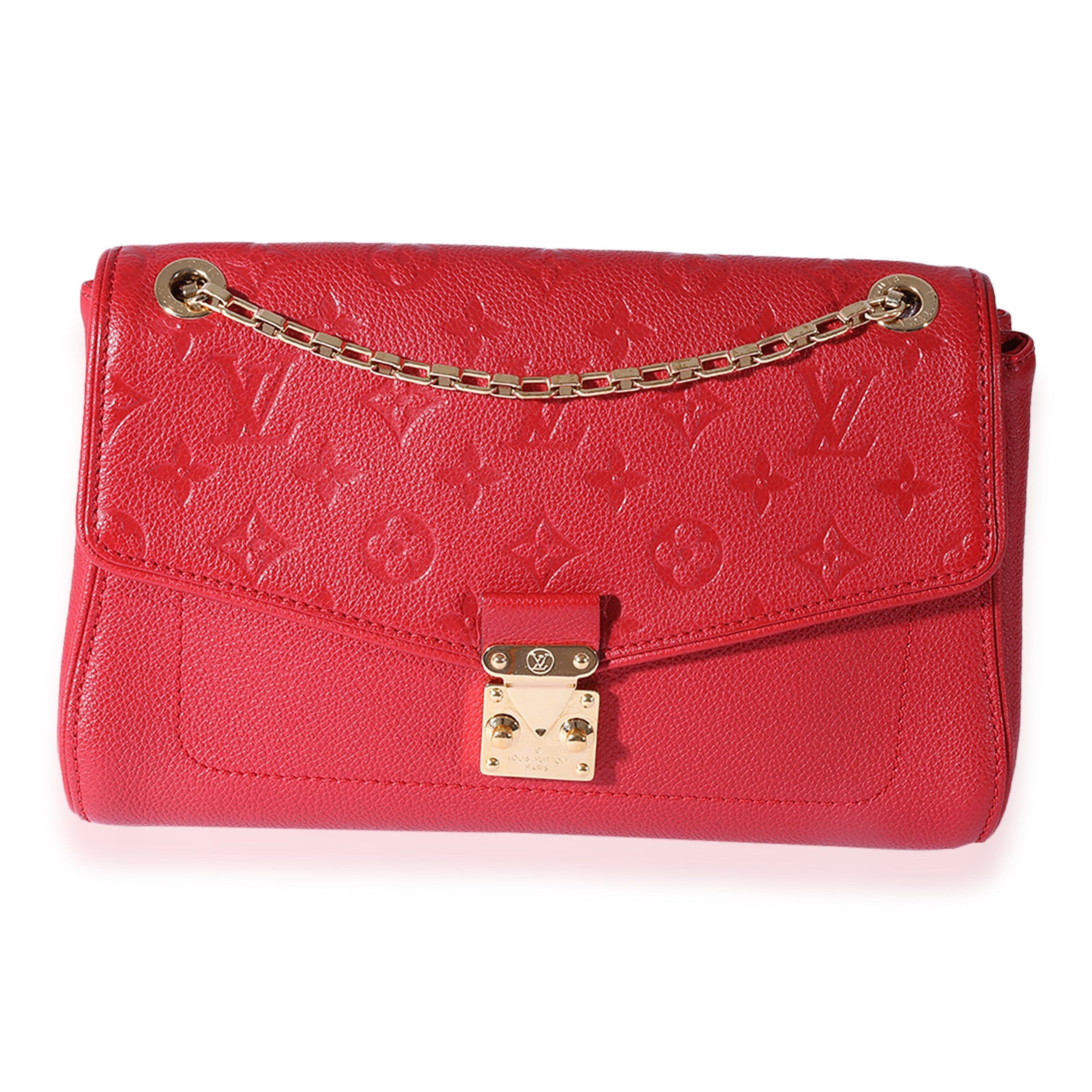 image of Louis Vuitton Red Monogram Empreinte Saint-Germain Pm, Women's