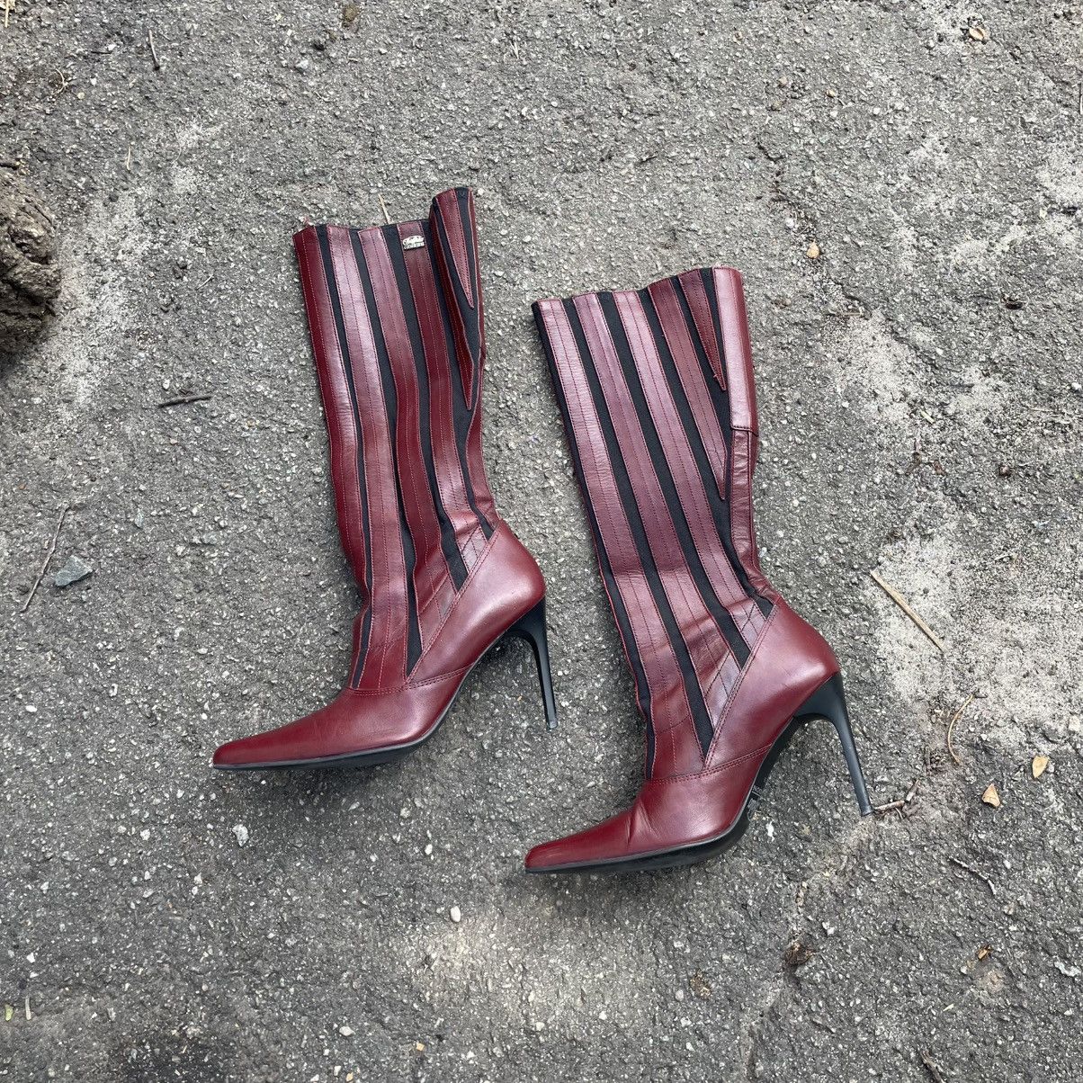 Buffalo London BUFFALO 90s LEATHER HEELS VINTAGE AVANT GARDE BOOTS Size US 6 / IT 36 - 1 Thumbnail