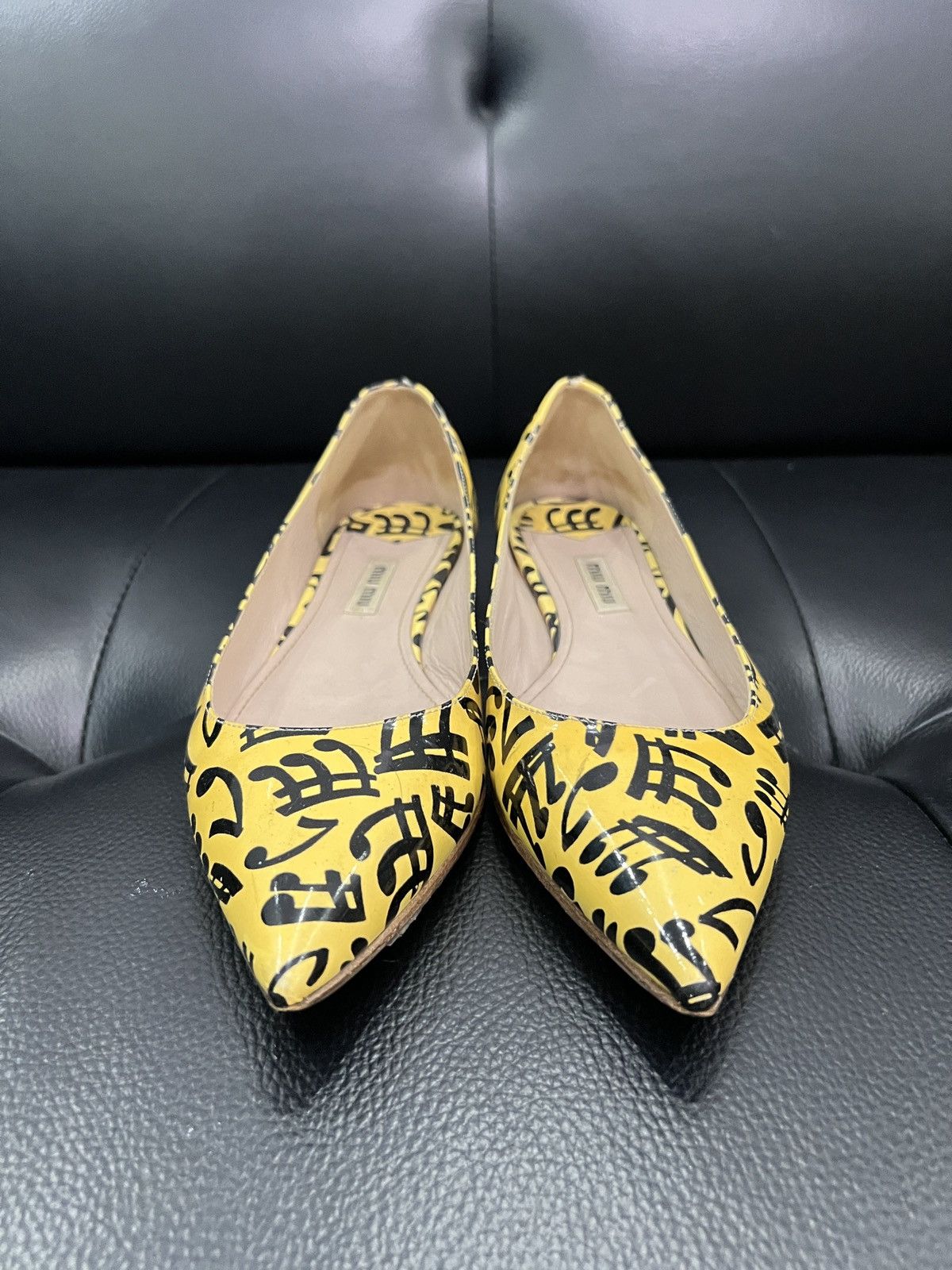 Miu Miu Miu Miu Musical Note Pointed-Toe Flats Size US 7 / IT 37 - 8 Thumbnail