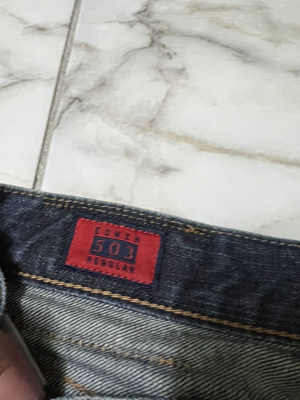 Edwin × If Six Was Nine × Japanese Brand 💥Baggy💥Vintage Edwin 503z Washed Distress Jean Size US 29 - 16 Thumbnail