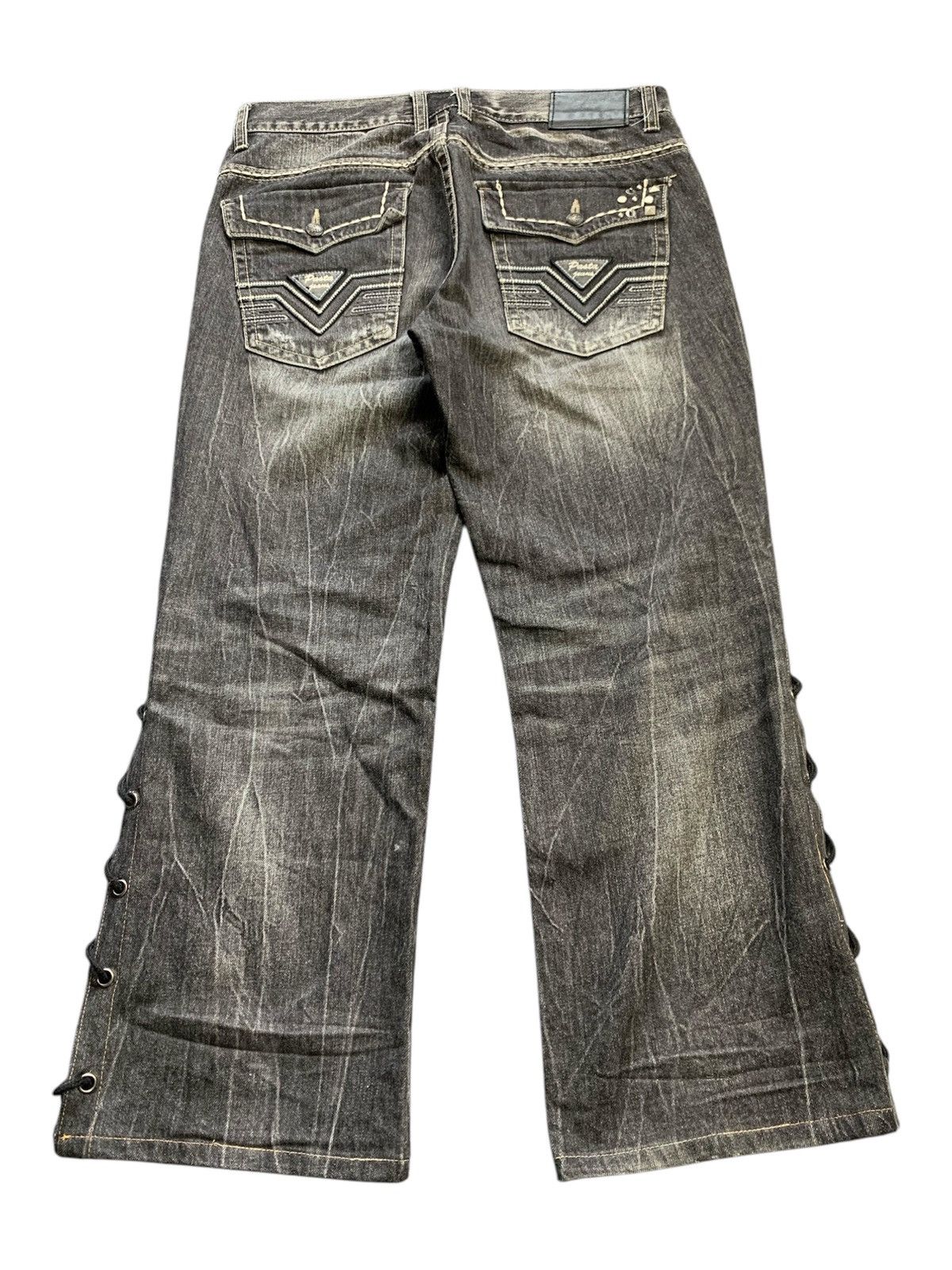Japanese Brand Lace up pasta denim pant vkei style japanese brand Size US 36 / EU 52 - 5 Thumbnail