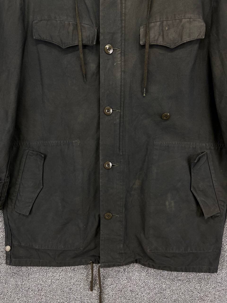Vintage Vintage 90s Humme GMBH Military Army Hooded Jacket Size US L / EU 52-54 / 3 - 10 Thumbnail