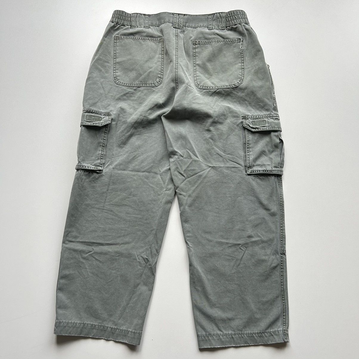 Vintage Vintage 2000s Faded Green Cargo Pants 34x27 Rare Size US 34 / EU 50 - 3 Thumbnail
