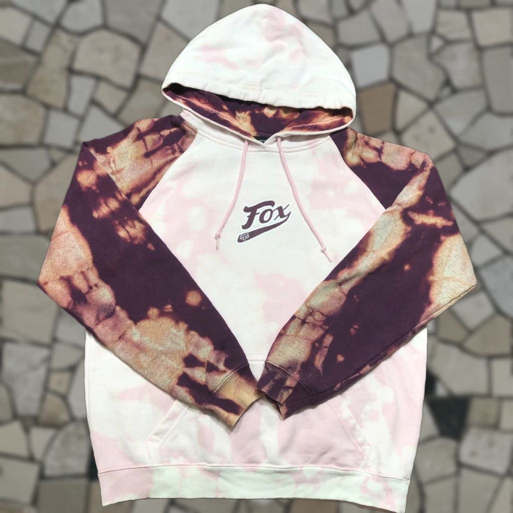 Fox Racing Vintage? No — Fox Hoodie Women L Pink Tie Dye Grunge 1 Of 1 Fox Racing Full Zip Long Sleeve Logo Graphic Modern Hipster Y2K Gothic Size L / US 10 / IT 46 - 1 Thumbnail