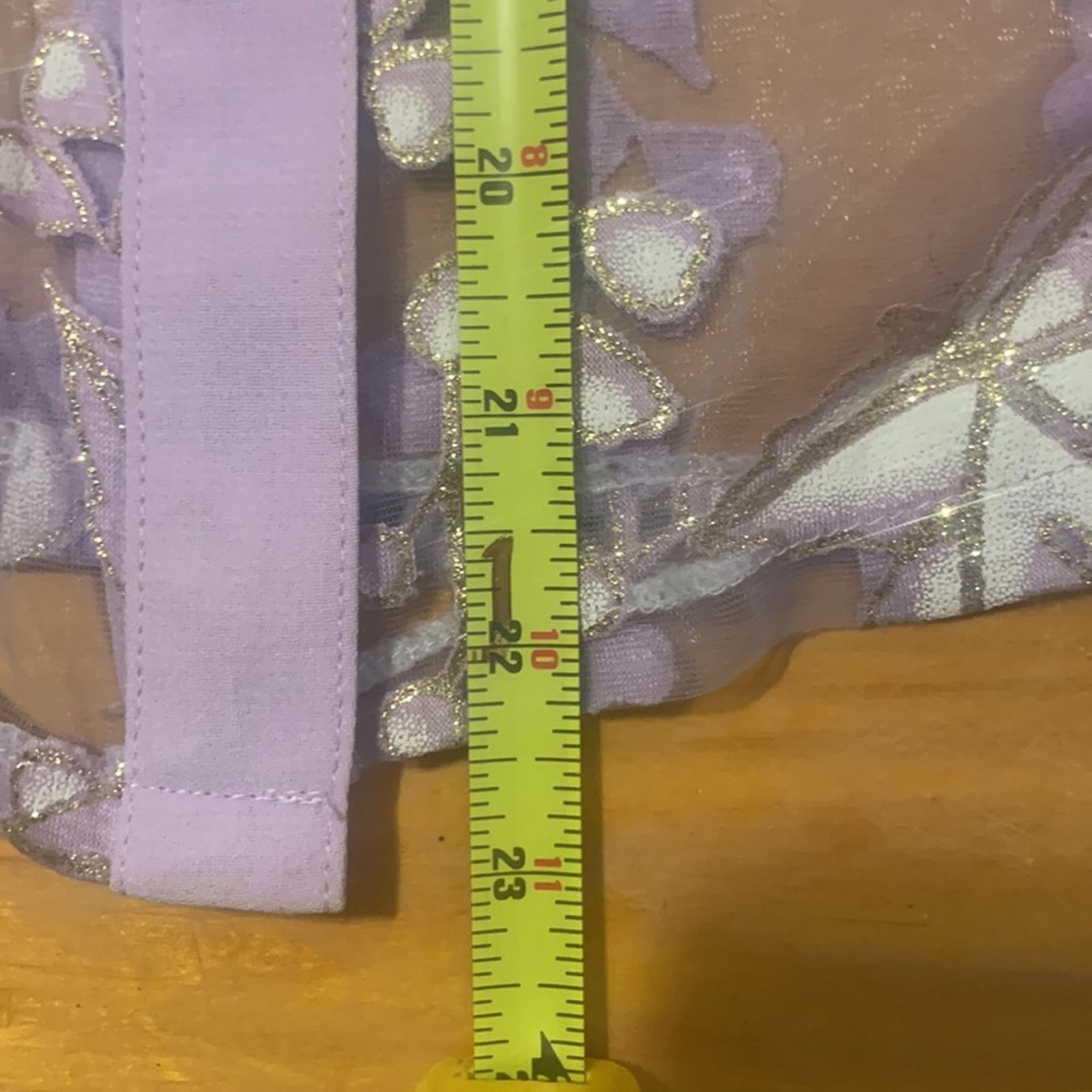 Vintage Y2K 90’s lilac sheer blouse with embroidered golden leaves Size M / US 6-8 / IT 42-44 - 11 Thumbnail