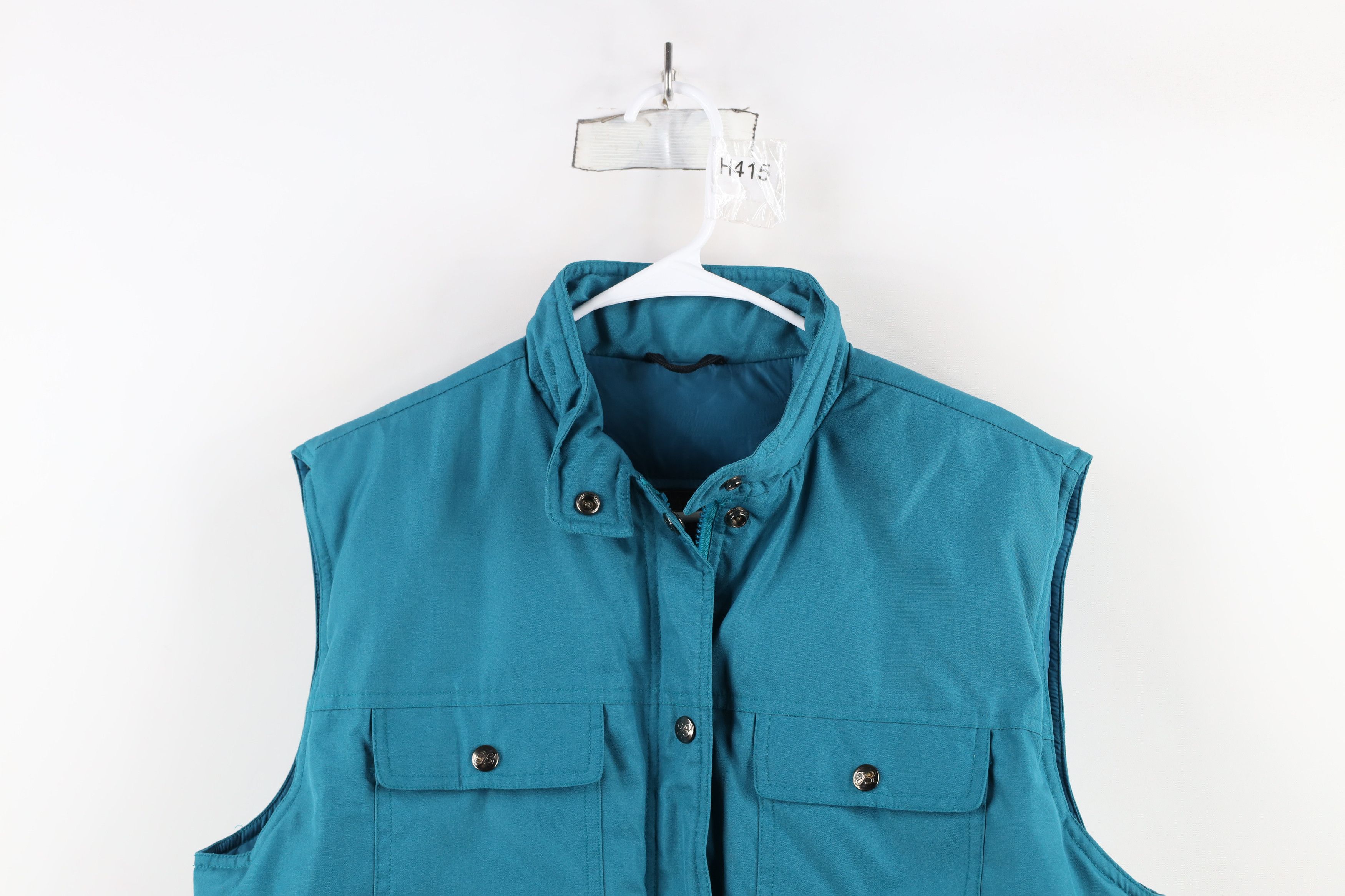 Eddie Bauer × Vintage Vintage 90s Eddie Bauer Down Fill Puffer Vest Jacket Teal Size L / US 10 / IT 46 - 2 Thumbnail