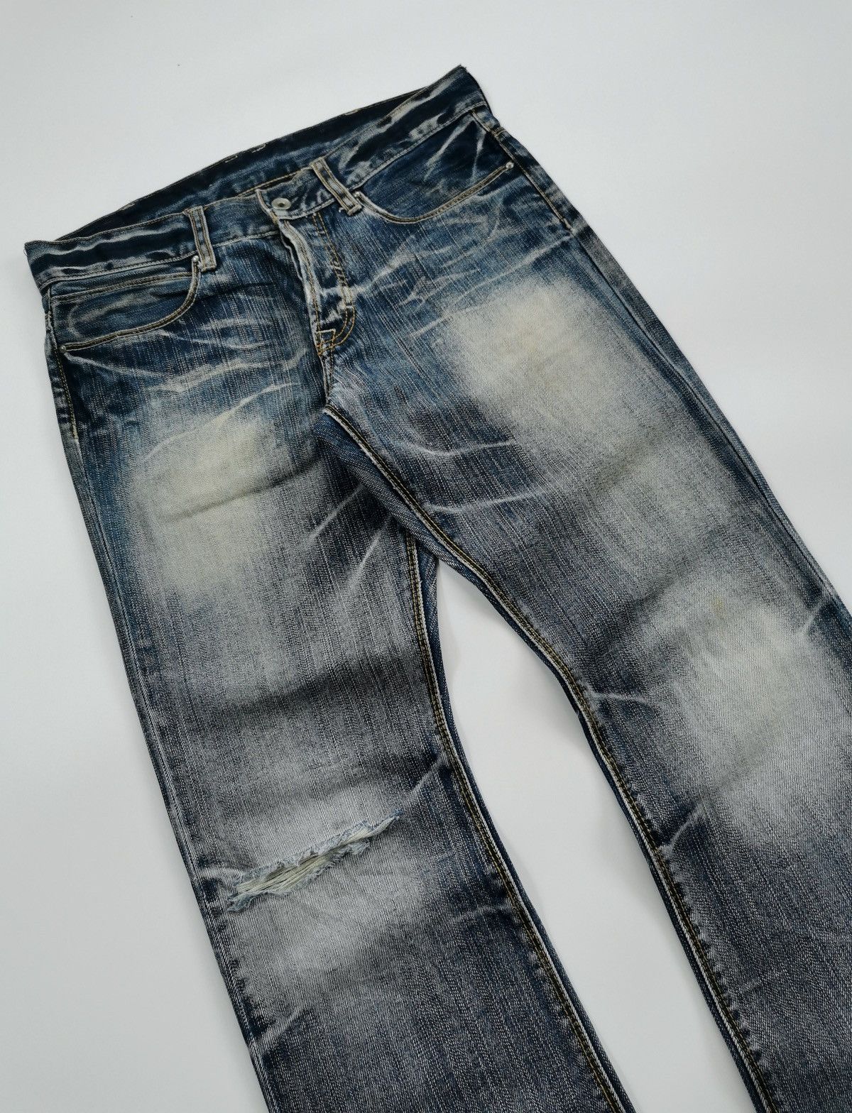 Boycott Boycott Japan Broken Twill Faded Denim Jeans Size US 32 / EU 48 - 4 Thumbnail