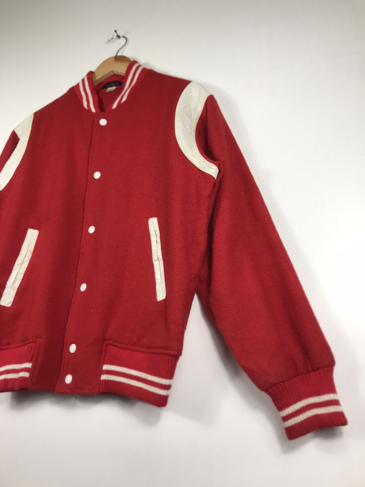 Vintage ⚡️Vintage La Crosse Red Varsity Jacket Size US L / EU 52-54 / 3 - 3 Thumbnail