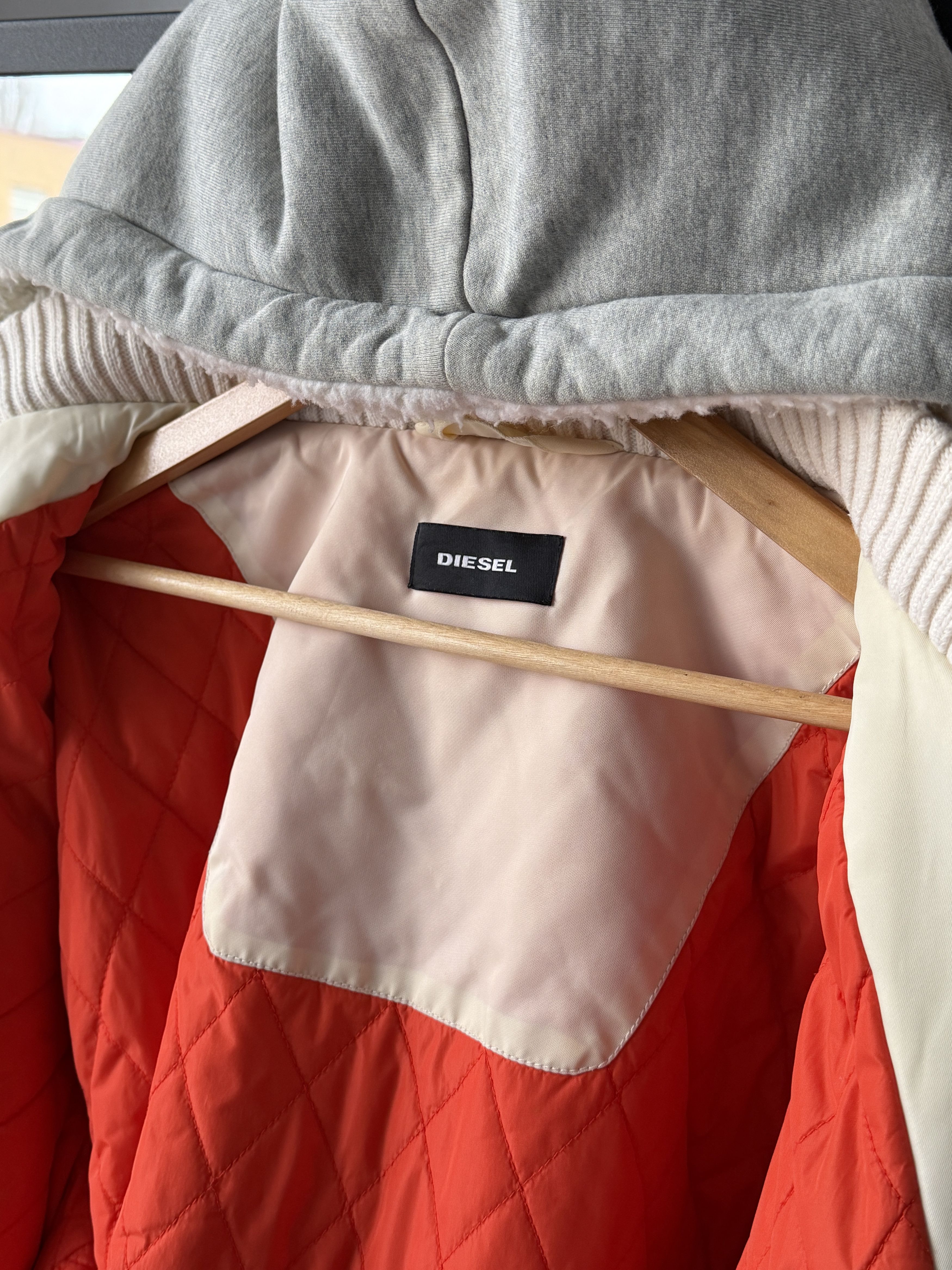 Diesel Diesel Faux-Shearling Hooded W-Patty Jacket WHITE M Size US M / EU 48-50 / 2 - 9 Thumbnail
