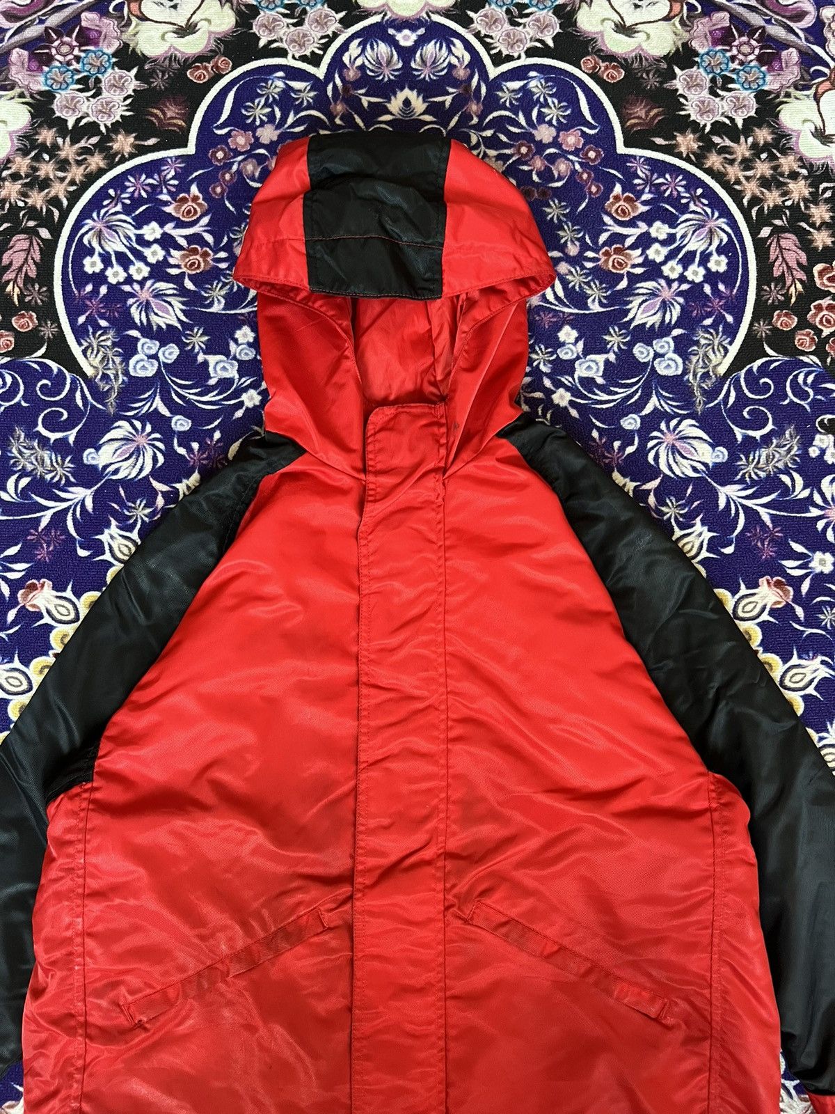 Nike 90s Vintage Nike Center Swoosh Hooded Jacket Y2K Drill Size US M / EU 48-50 / 2 - 9 Thumbnail