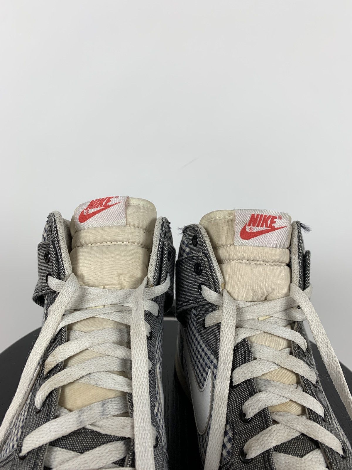 Nike Rare Nike High Dunk Checkered Denim Sneakers Size US 11 / EU 44 - 21 Thumbnail