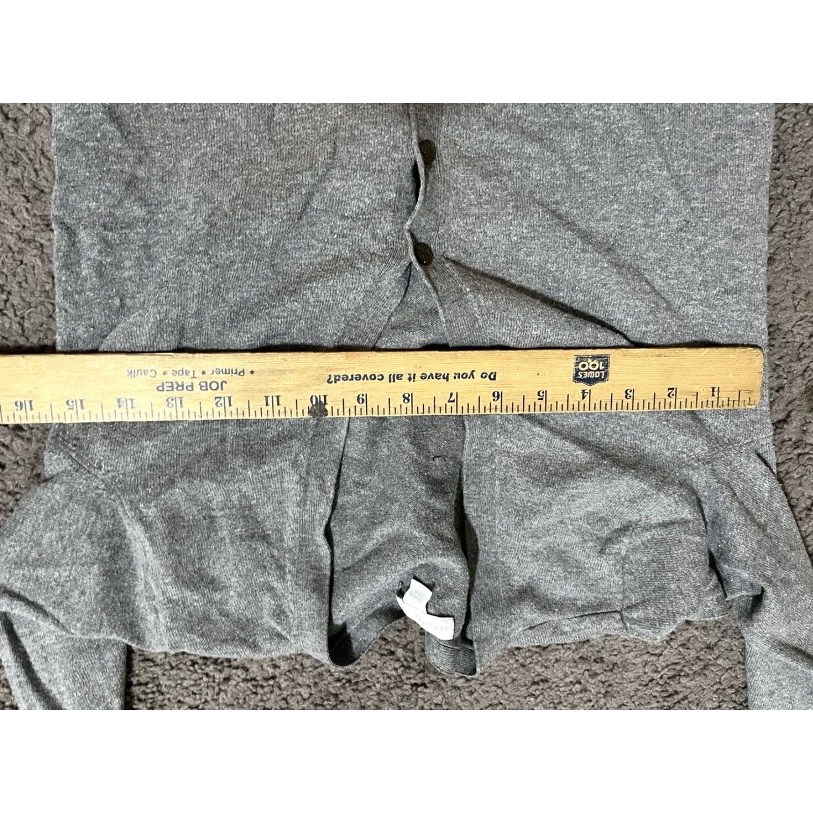 CO New York & Company Women's Cardigan, Size S, Gray, Button-Up, Solid, Regular Fit, 7th Avenue Design Studio Size S / US 4 / IT 40 - 4 Thumbnail