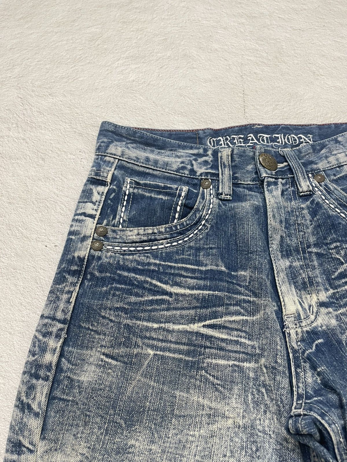 Japanese Brand 2000s Japan Washed Denim Heavy Fade Distressed If6was9 LGB Size US 30 / EU 46 - 4 Thumbnail