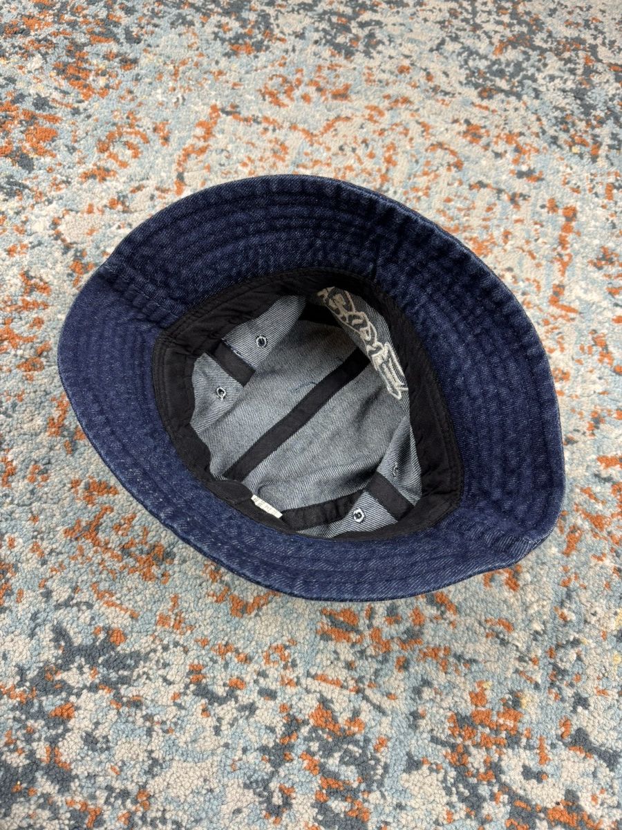 Japanese Brand × Vintage Vintage 90s Bone embroidered denim bucket hat graffiti style Size ONE SIZE - 4 Thumbnail