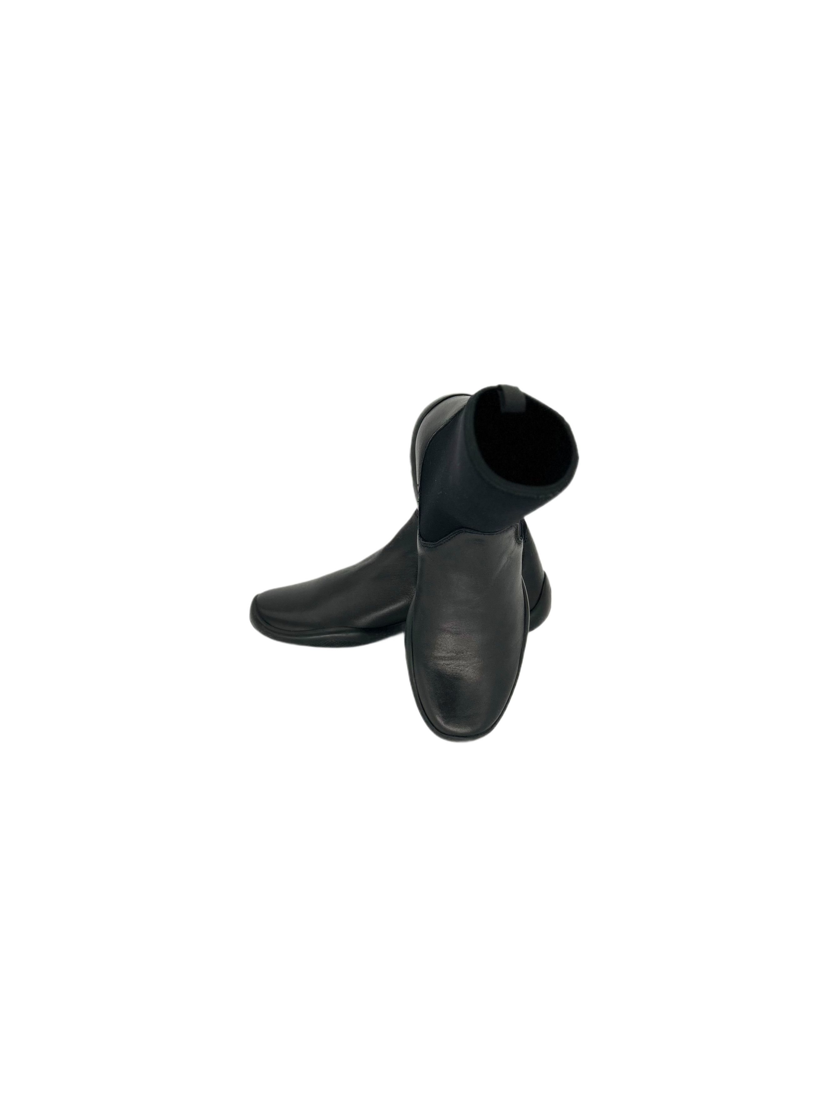 Prada Prada Linea Rossa Black Hybrid Chelsea Boot WithNeopreneSock Size US 6 / EU 39 - 4 Thumbnail