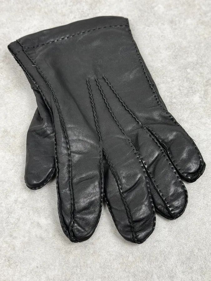Prada 2000s Prada Biker Black Leather Gloves Size ONE SIZE - 5 Thumbnail