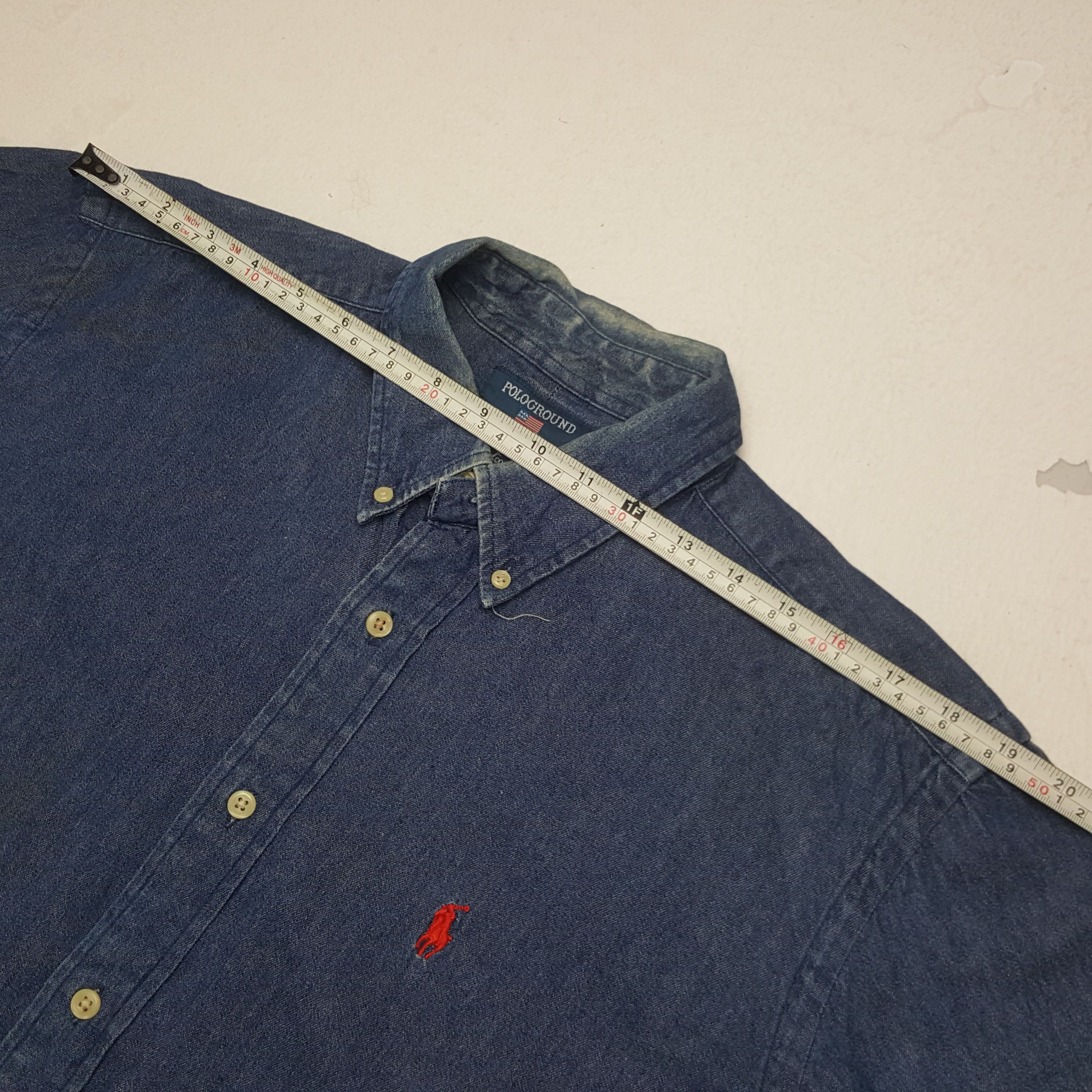 Polo Ralph Lauren × Vintage Vintage Pologround Denim Button Up Shirt Size US M / EU 48-50 / 2 - 5 Thumbnail
